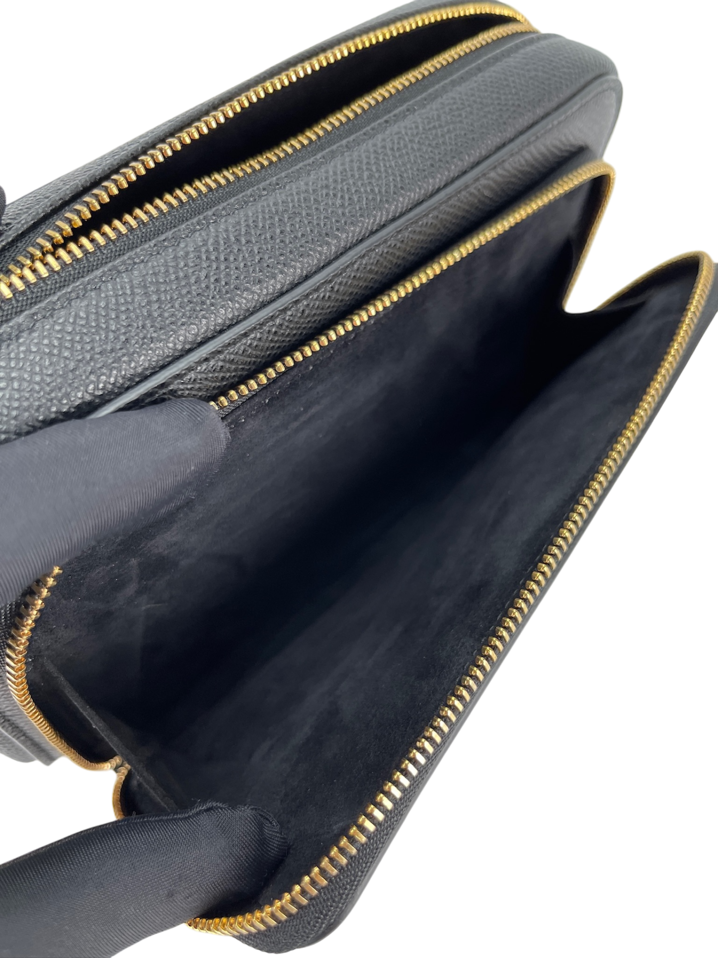 DIOR - Calo Caviar Double Pouch Shoulder Bag Black