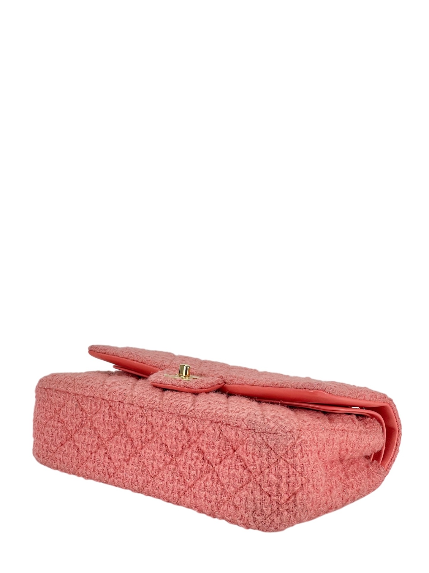 CHANEL - Medium Classic Double Flap Bag Pink Tweed (CF25)