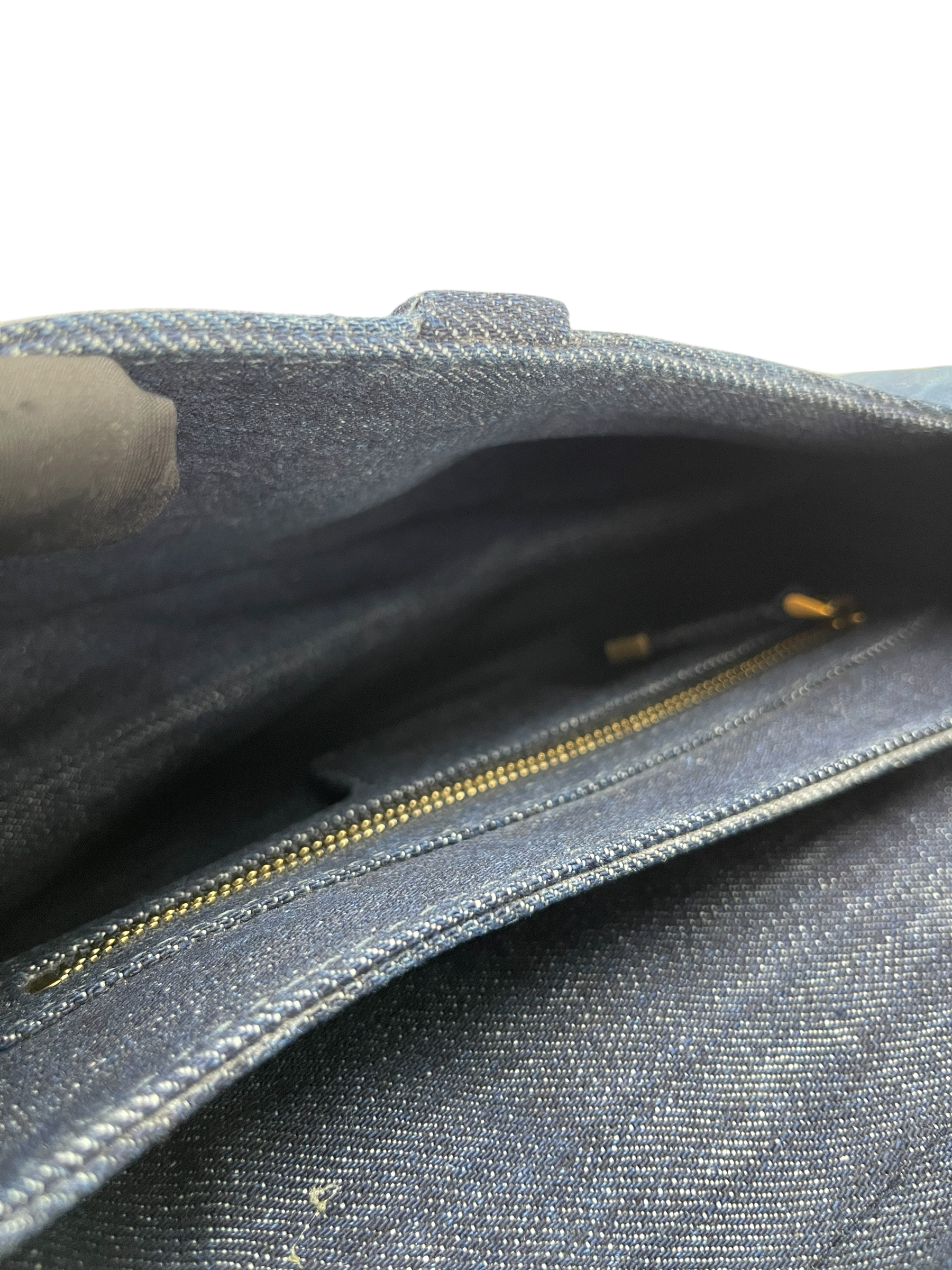 CHRISTIAN DIOR - Blue Tie Dye Printed Denim Saddle Bag