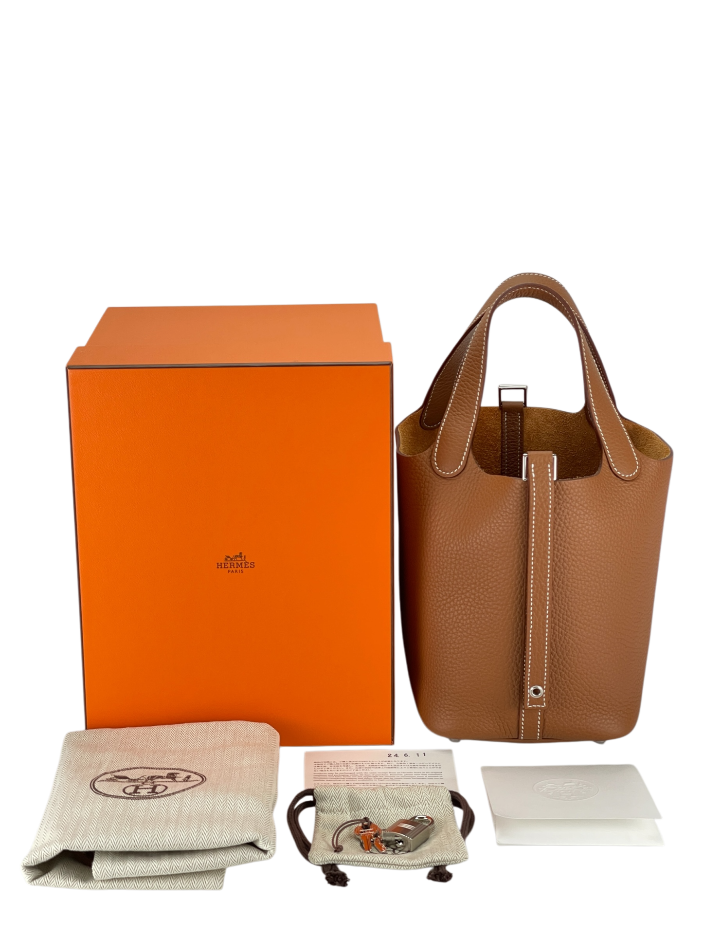 HERMES - Picotin PM Picotin 18 Gold Clemence Gold Hardware