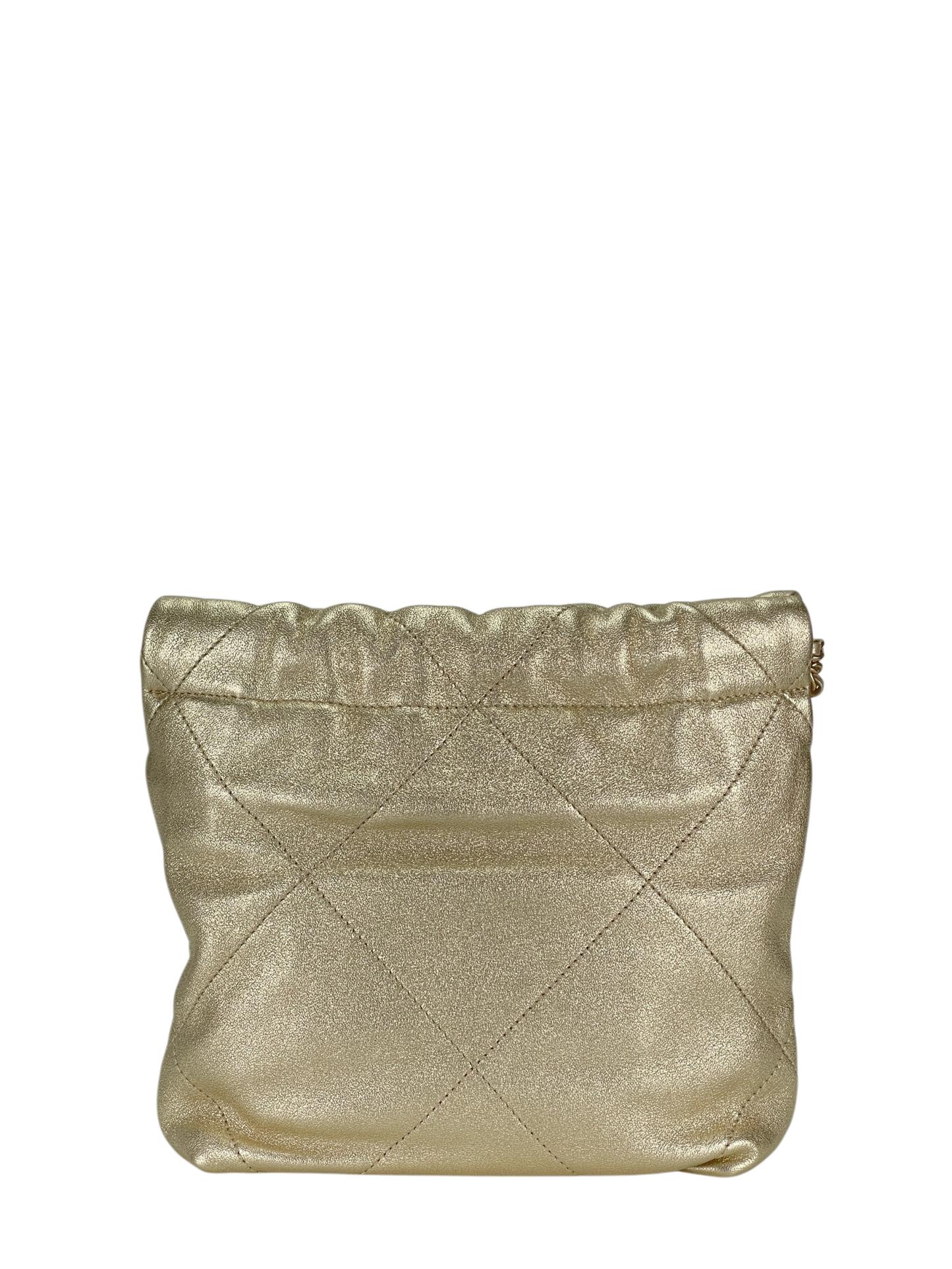 CHANEL - 22 Mini Handbag Metallic Calfskin & Gold-Tone Metal