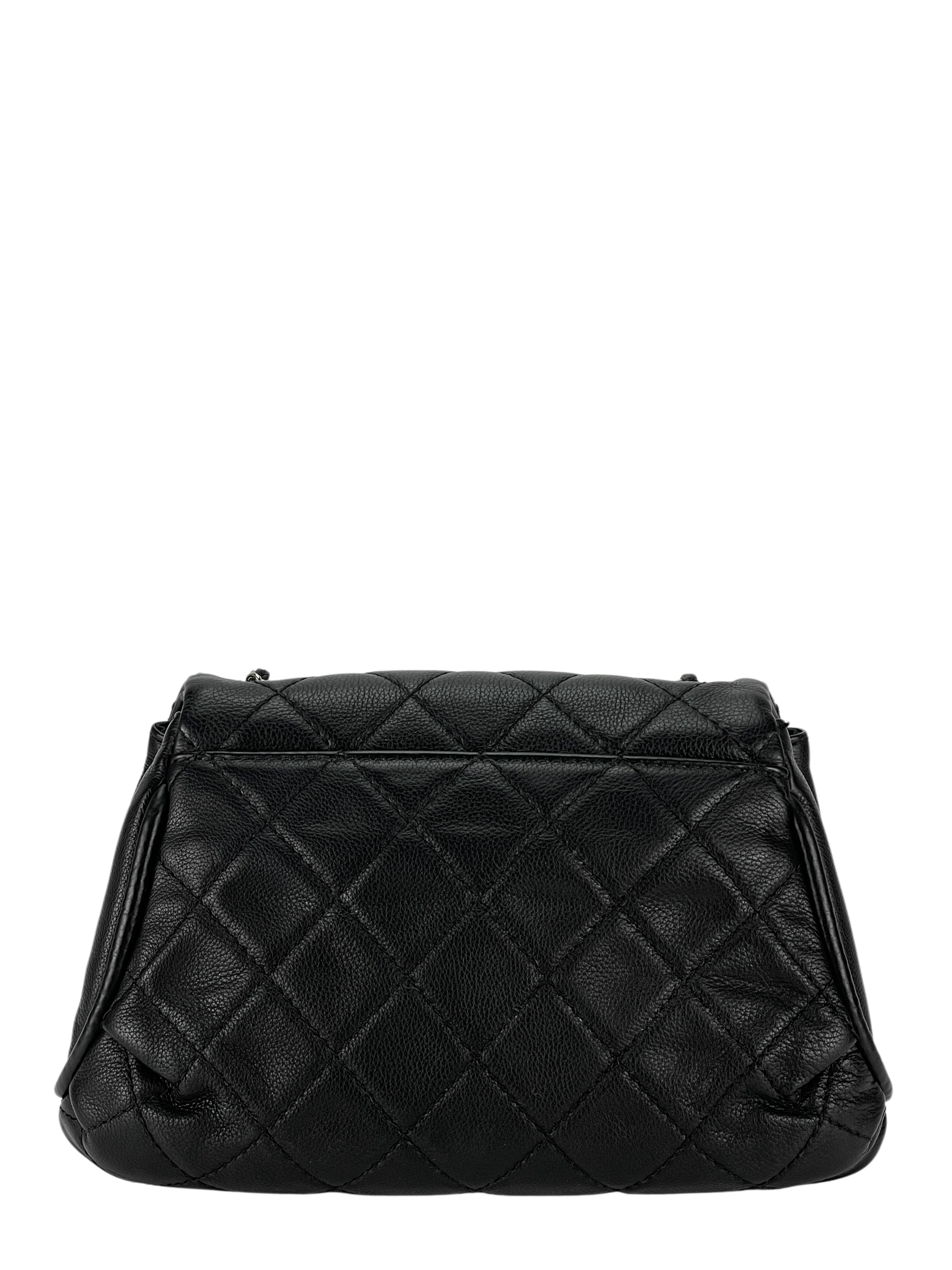 CHANEL - Quilted CC Curvy Flap Black Calfskin