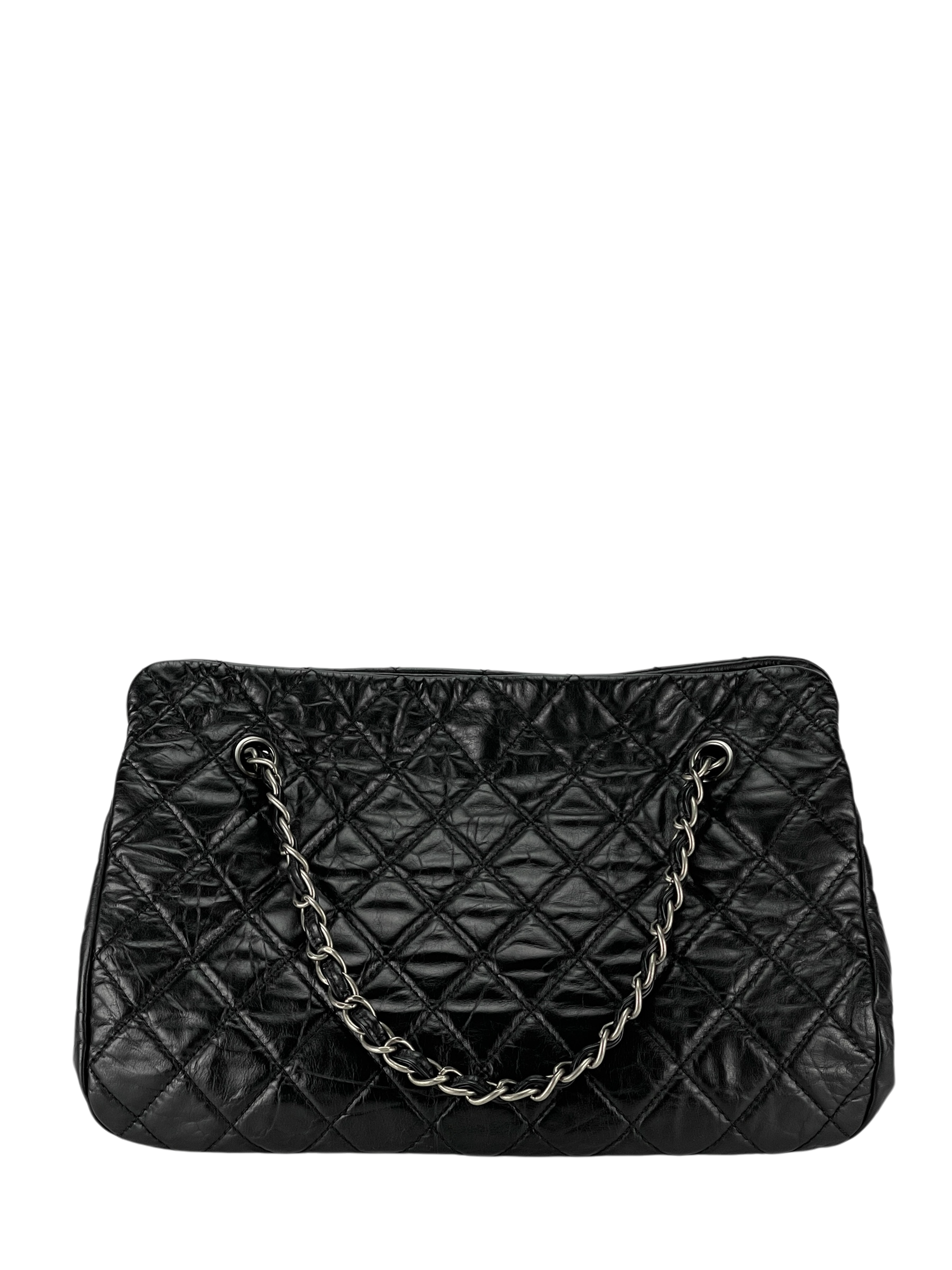 CHANEL - Matelasse Chain Shoulder Bag Black Calfskin