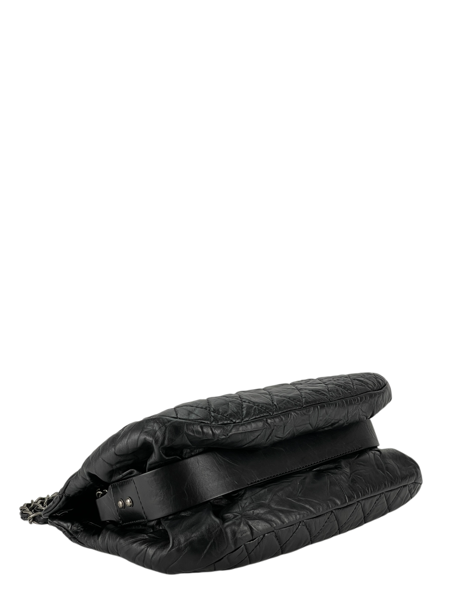 CHANEL - Matelasse Chain Shoulder Bag Black Calfskin