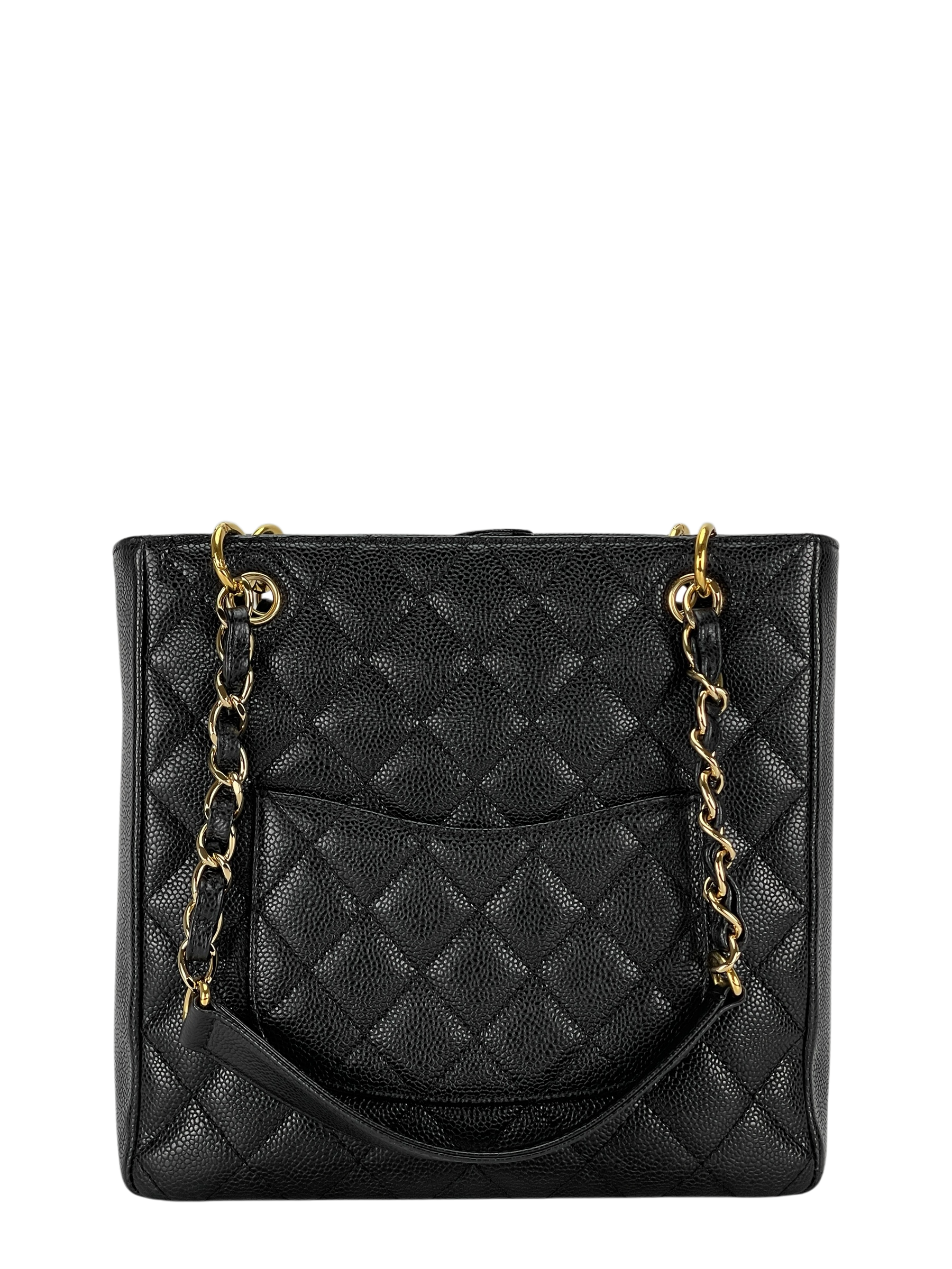 CHANEL - Quilted Grand Shopping Tote PST Mocha Black Caviar 
