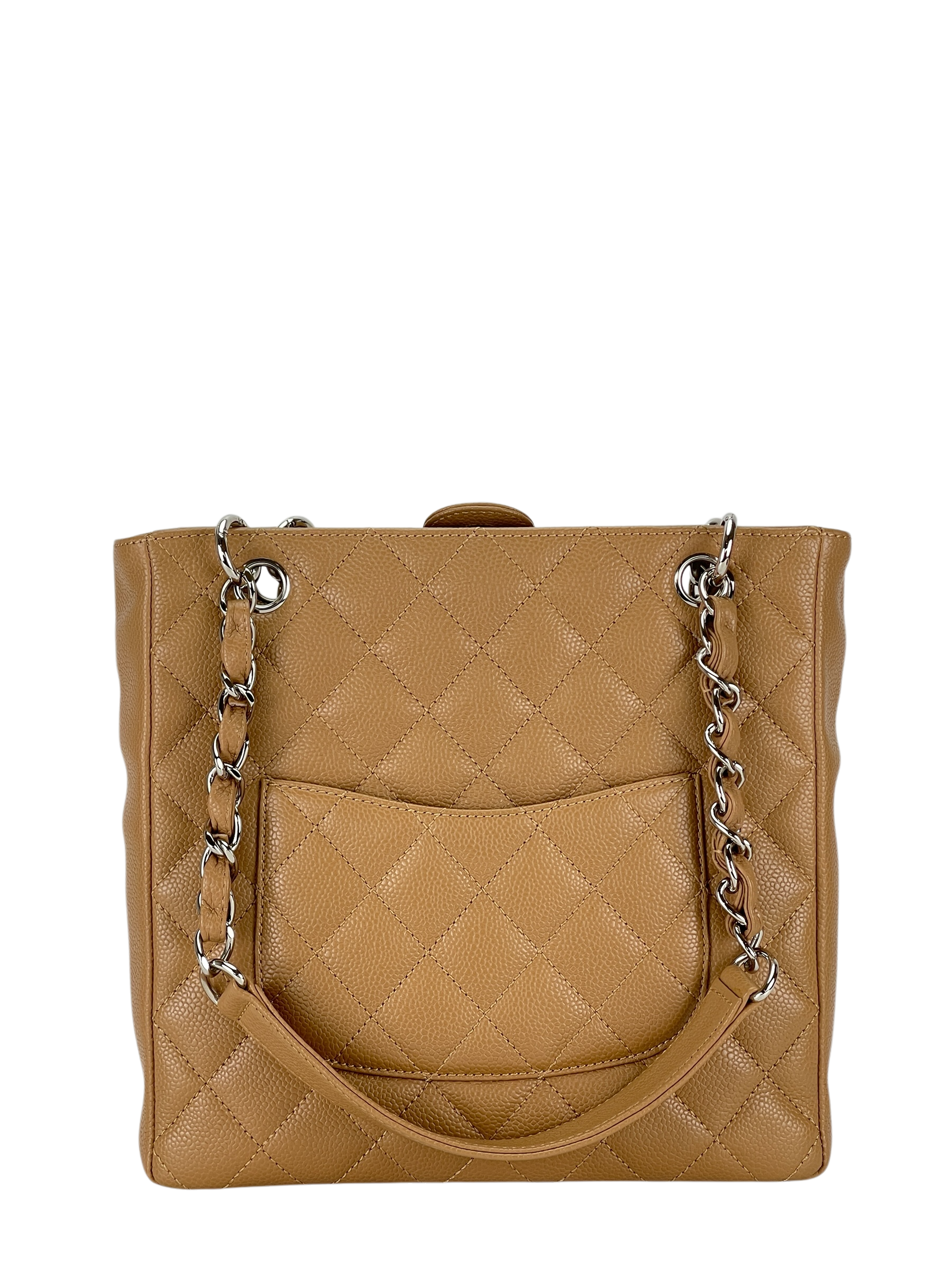CHANEL - Quilted Grand Shopping Tote PST Mocha Brown Caviar 