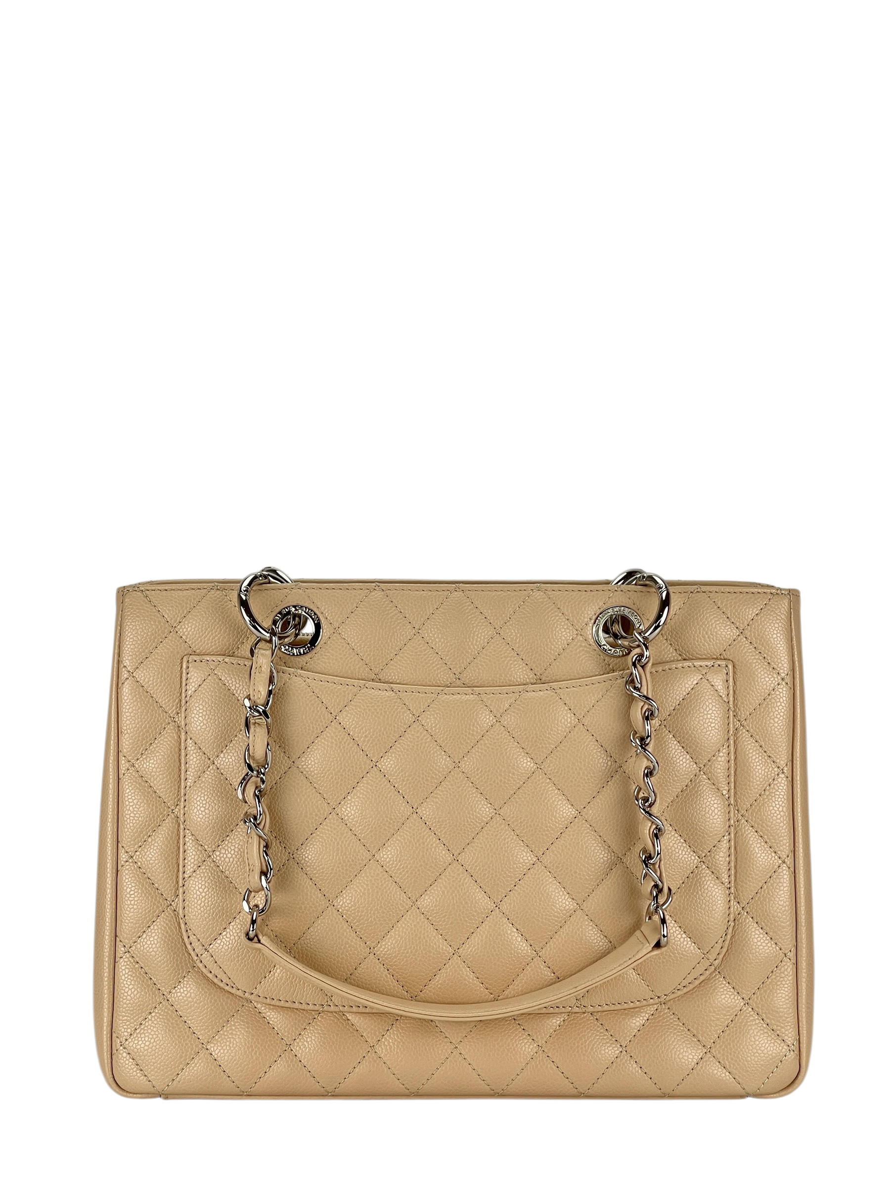 CHANEL - Quilted Grand Shopping Tote GST Cream Caviar 