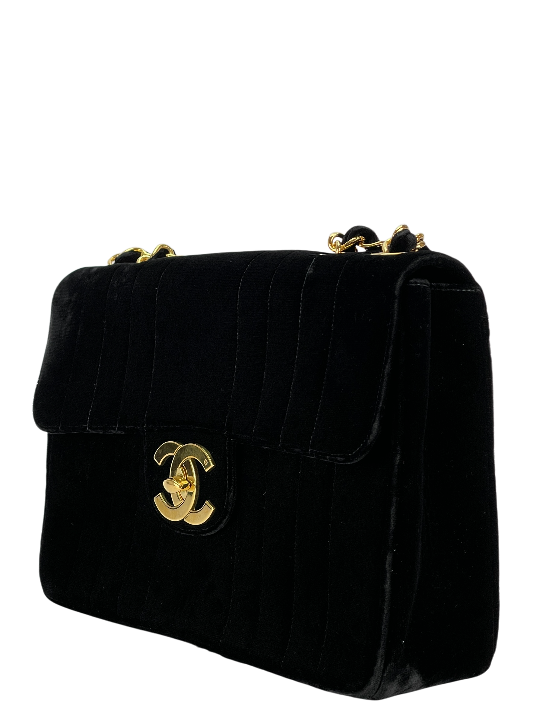 CHANEL - Mademoiselle Flap Bag Black Velvet