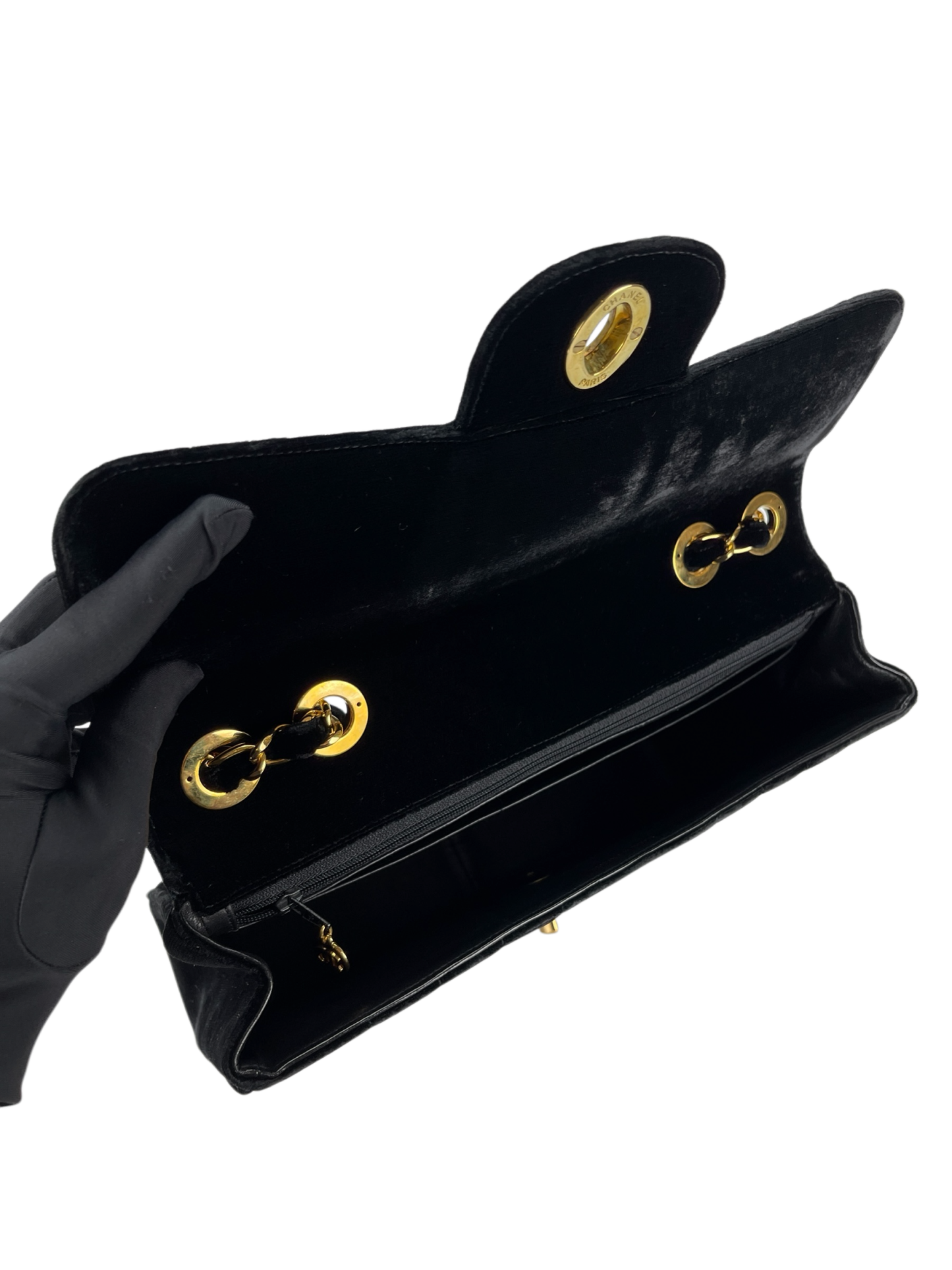 CHANEL - Mademoiselle Flap Bag Black Velvet