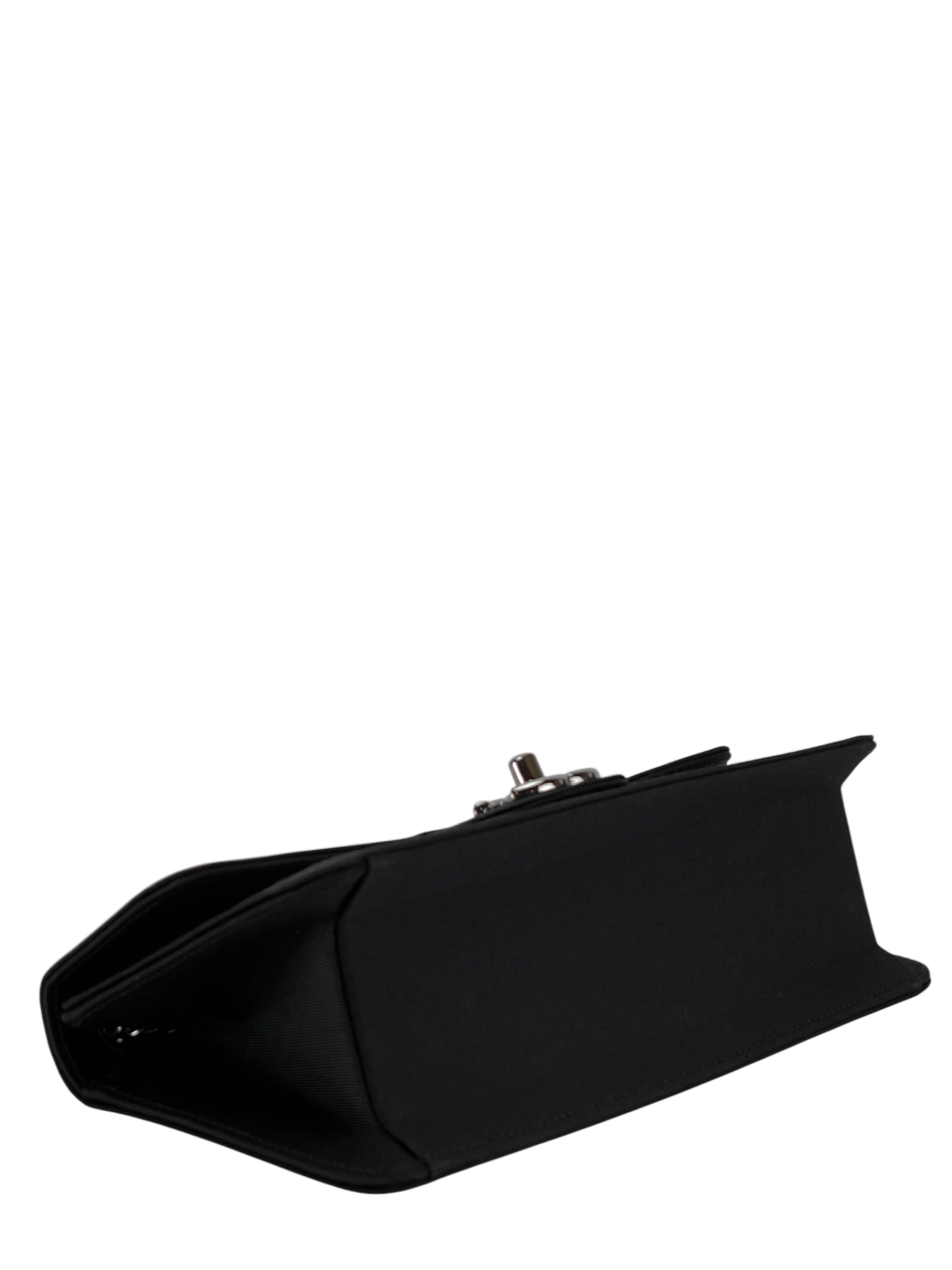 CHANEL - East West Flap Bag Black Canvas