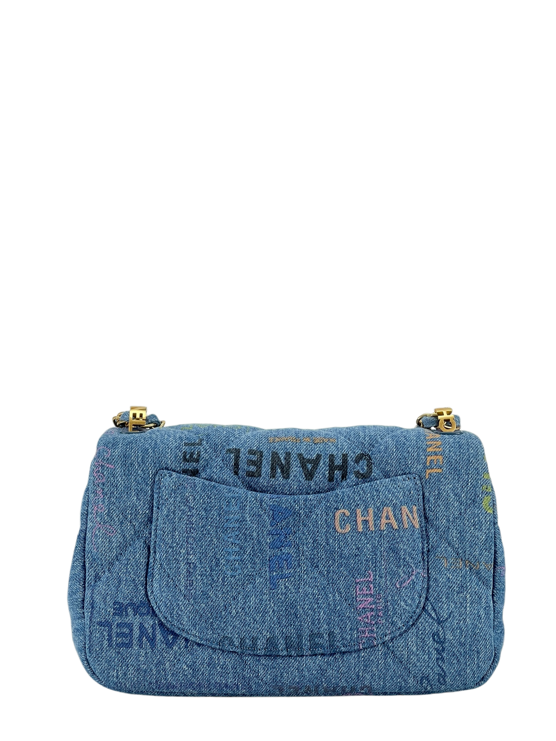CHANEL - Quilted Mini Denim Mood Rectangular Flap Blue Multicolor