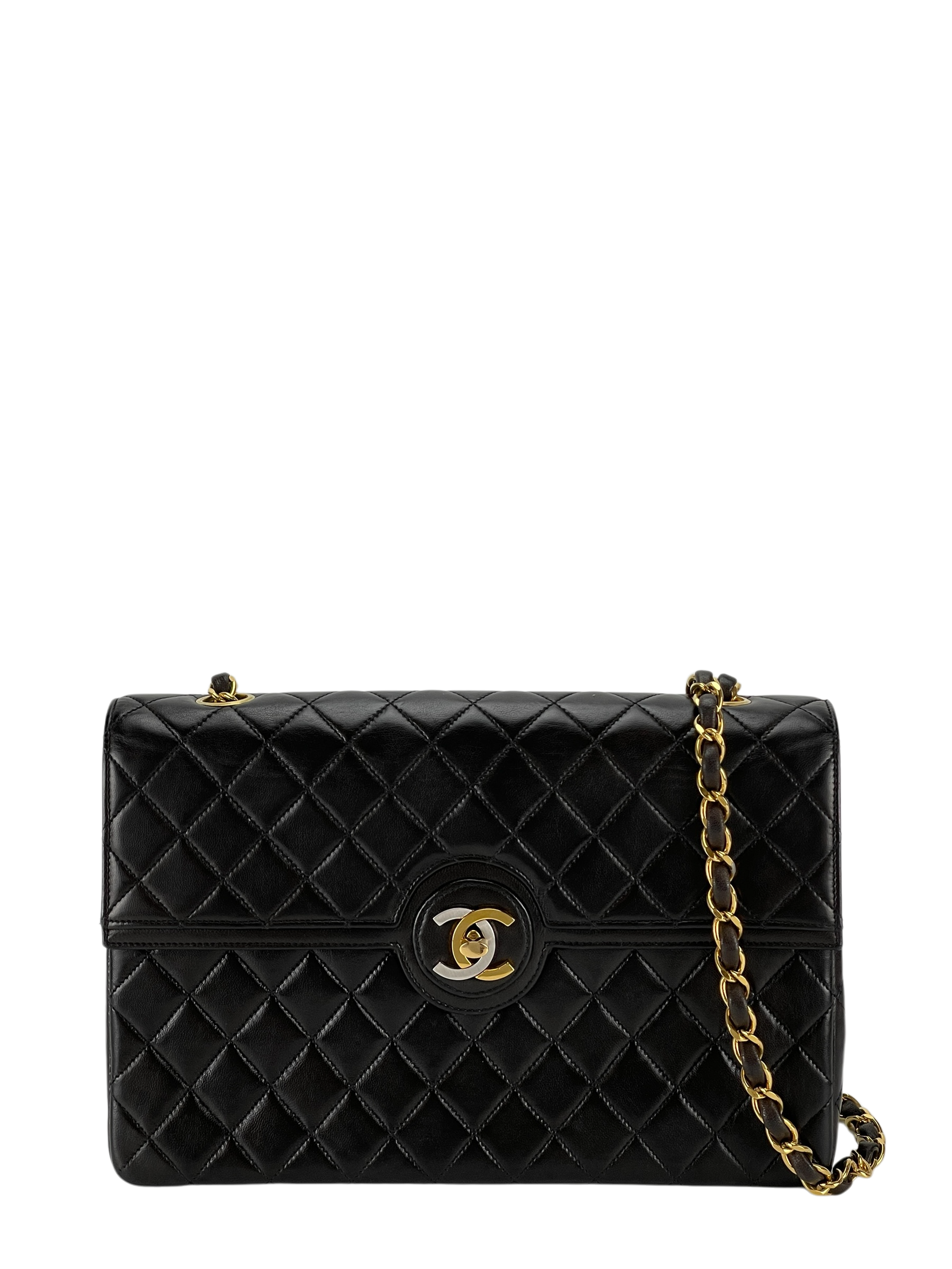 CHANEL - Quilted Medium Paris-Limited Classic Single Flap Black Lambskin