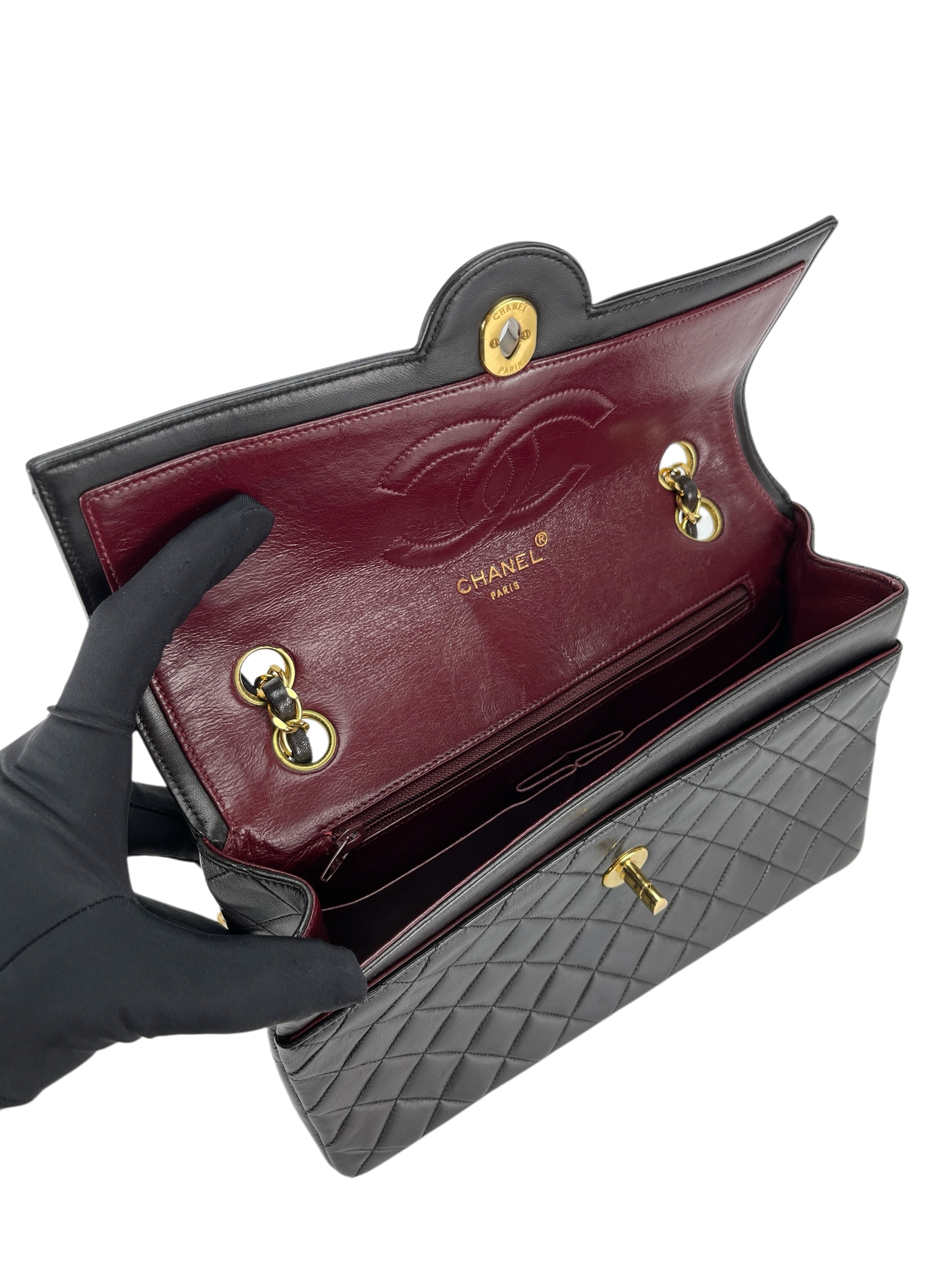 CHANEL - Quilted Medium Paris-Limited Classic Single Flap Black Lambskin