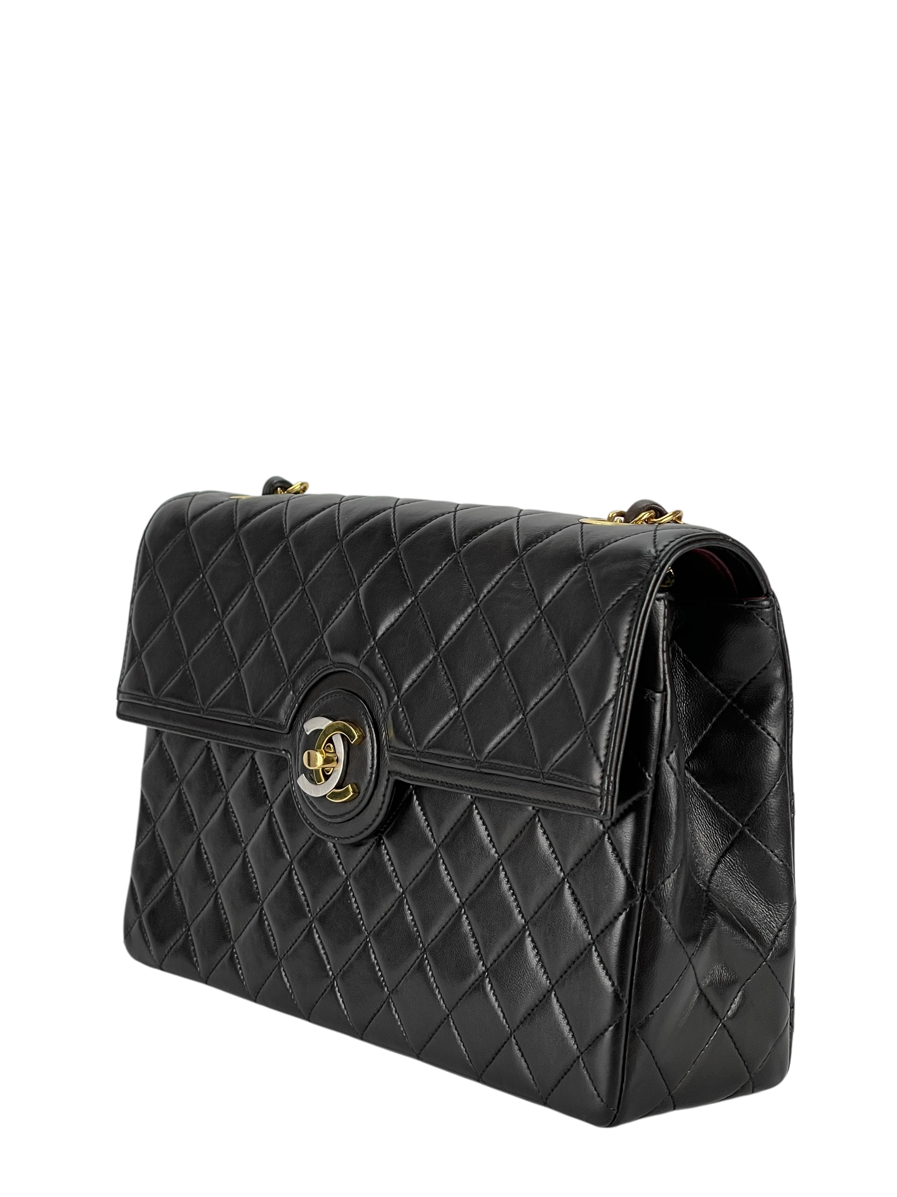 CHANEL - Quilted Medium Paris-Limited Classic Single Flap Black Lambskin