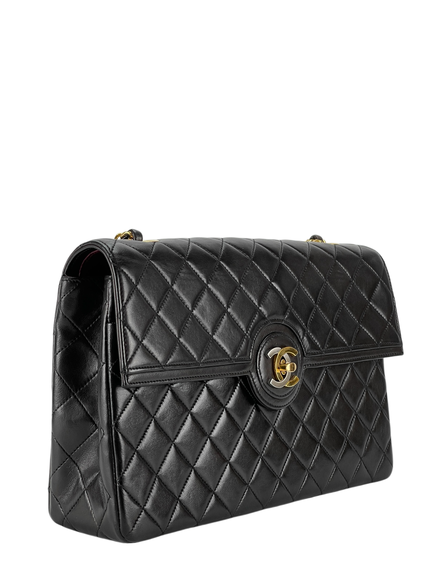 CHANEL - Quilted Medium Paris-Limited Classic Single Flap Black Lambskin