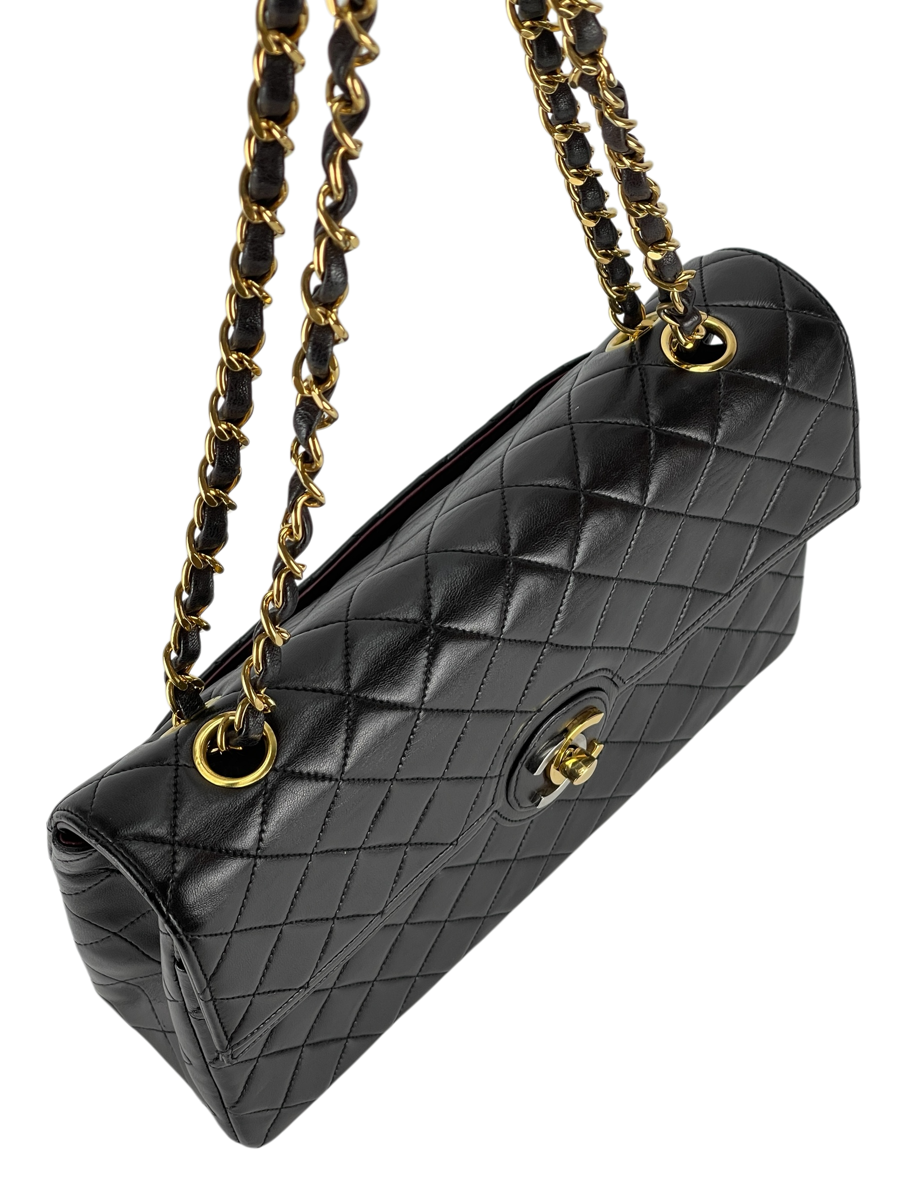 CHANEL - Quilted Medium Paris-Limited Classic Single Flap Black Lambskin