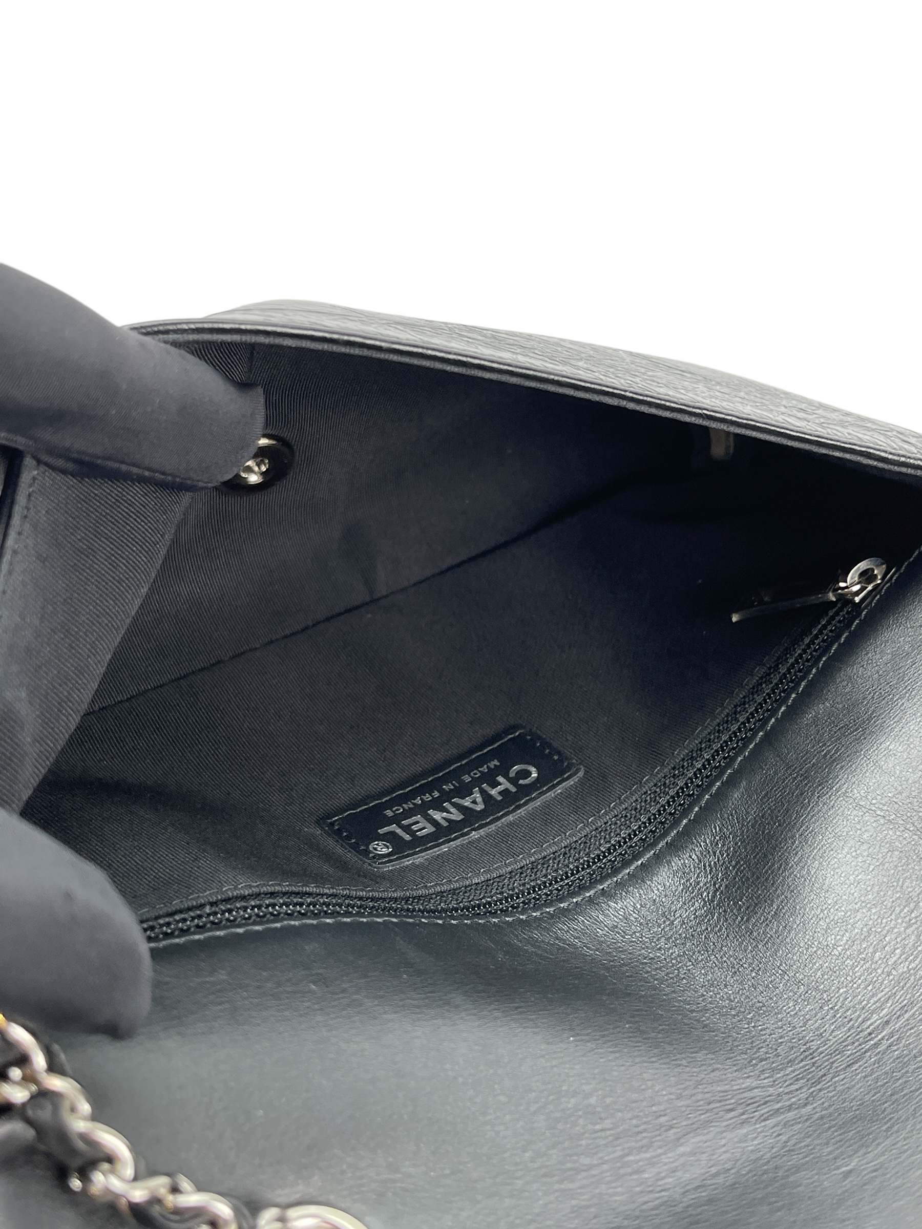 CHANEL - Turnlock Matelasse Chain Shoulder Bag Black Lambskin
