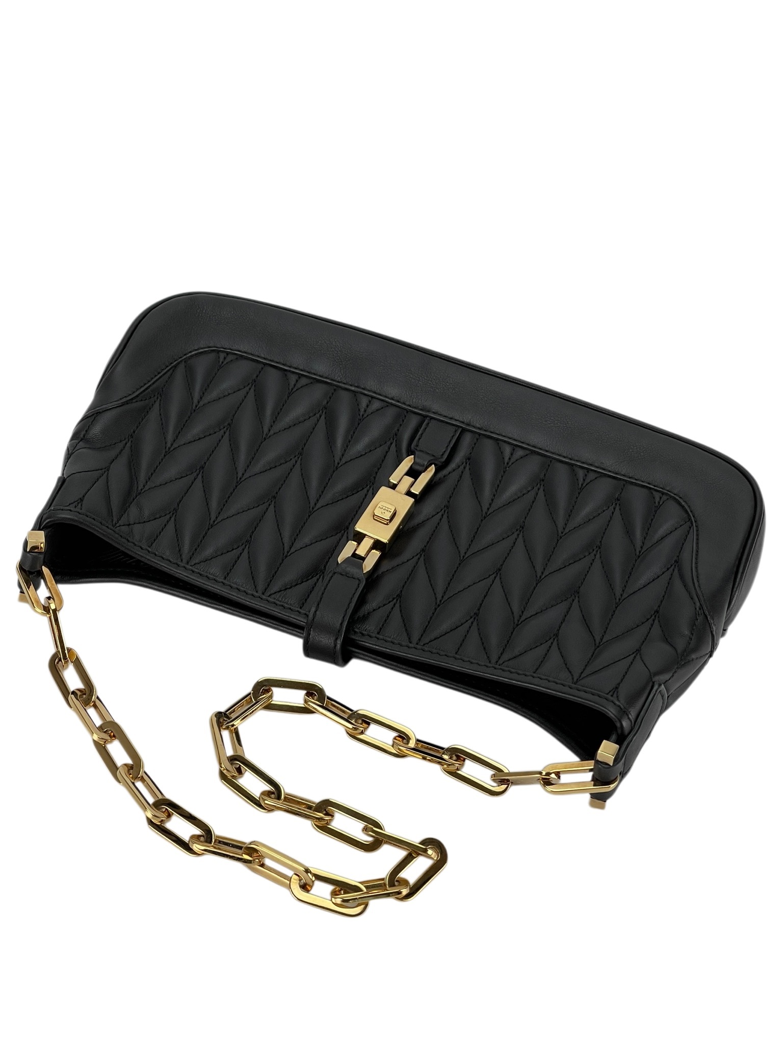 GUCCI - Black Jackie 1961 leather handbag