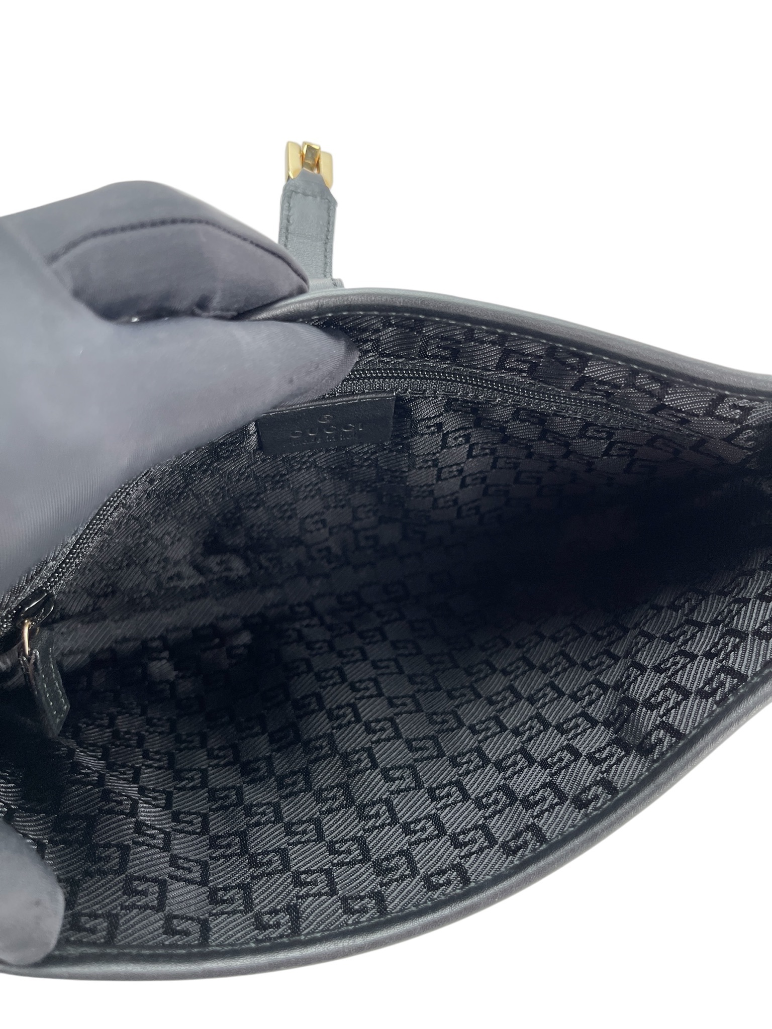 GUCCI - Black Jackie 1961 leather handbag