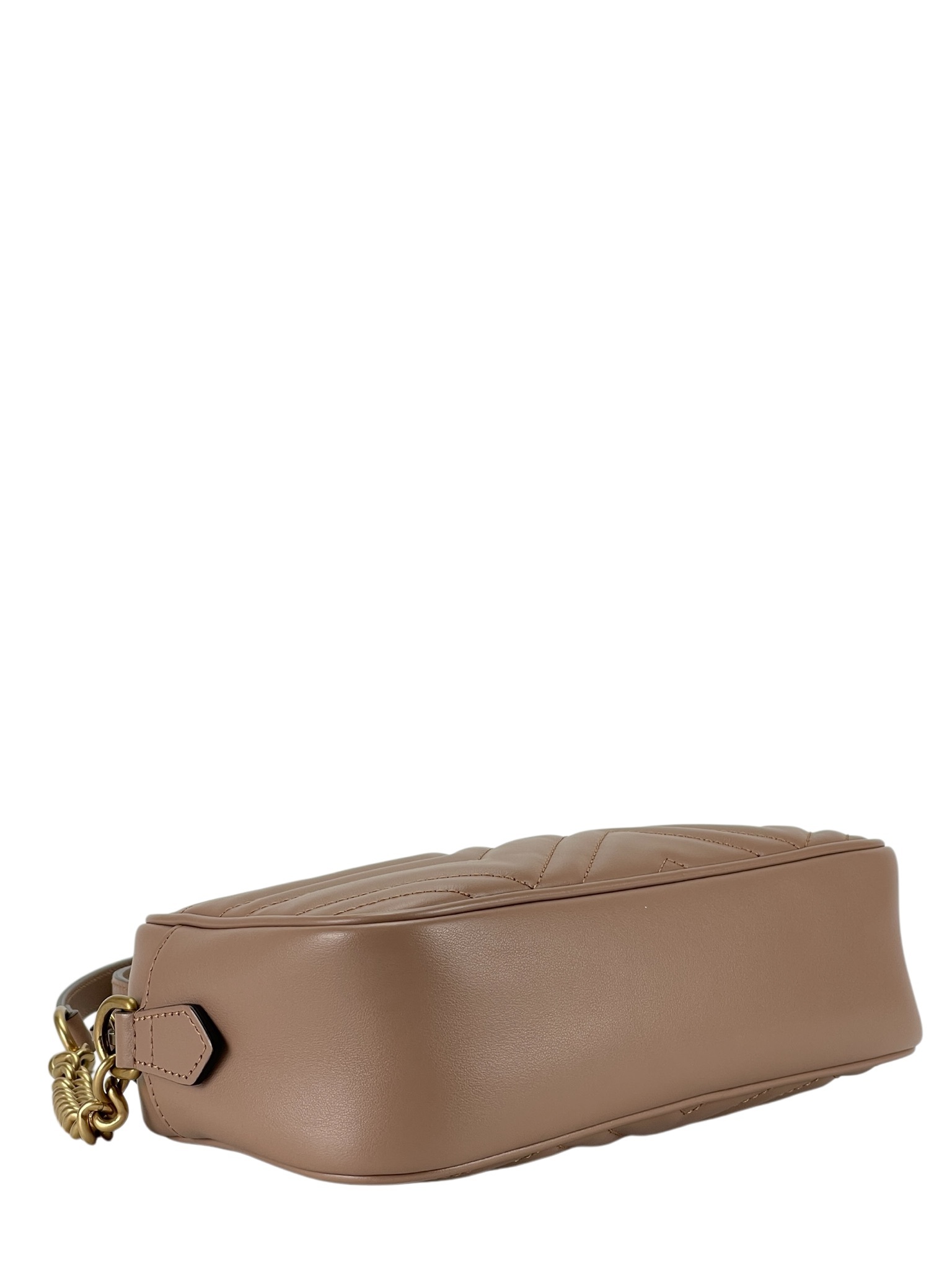 GUCCI - Beige GG Marmont Small Matelasse Camera Bag  