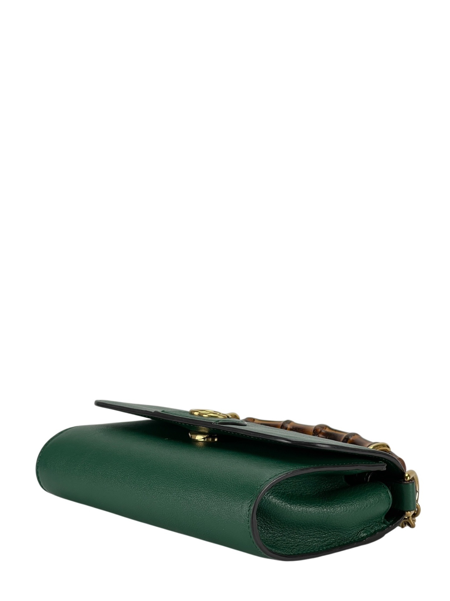 GUCCI - Green Leather Mini Diana Top Handle Crossbody Bag
