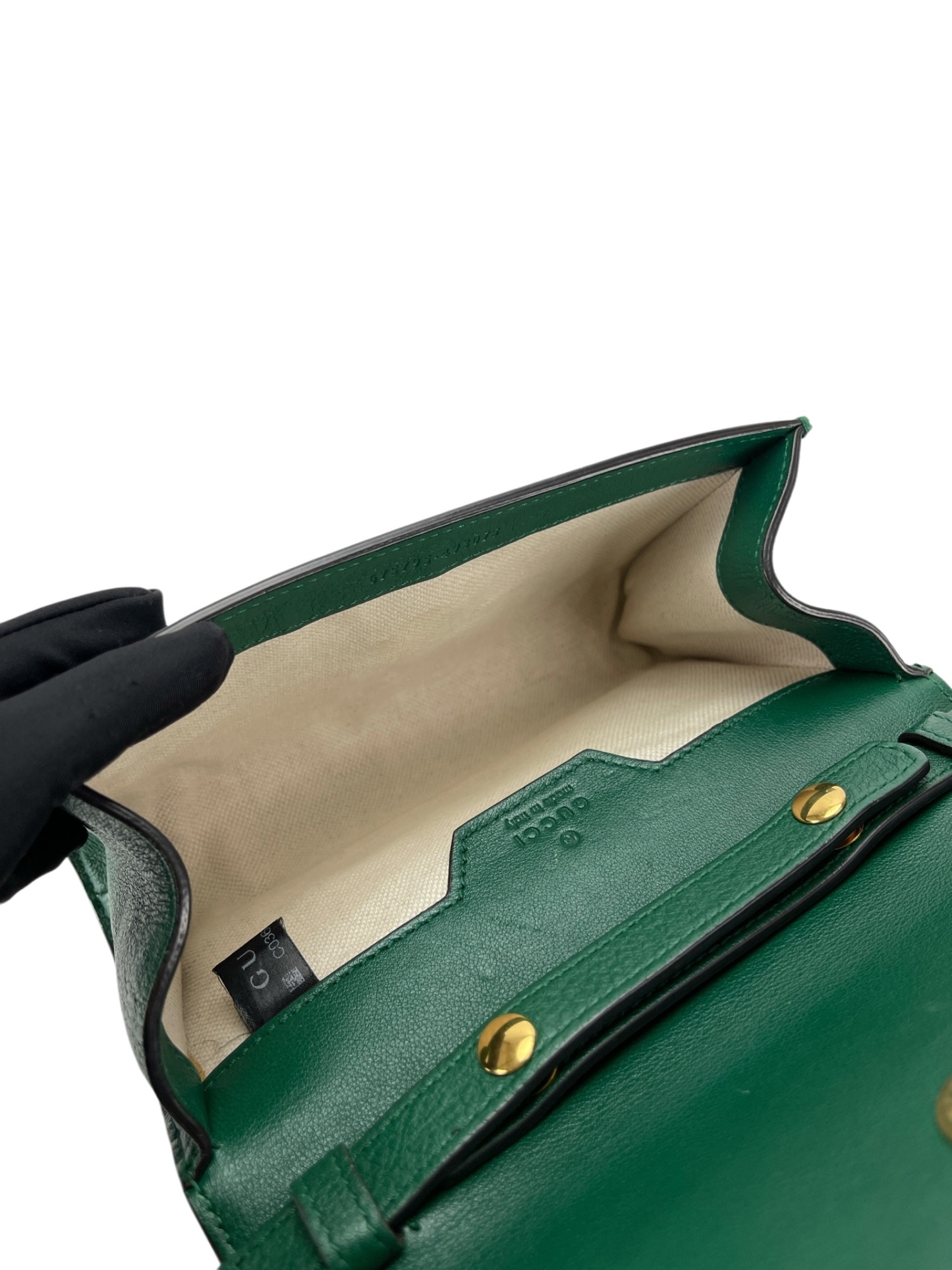 GUCCI - Green Leather Mini Diana Top Handle Crossbody Bag