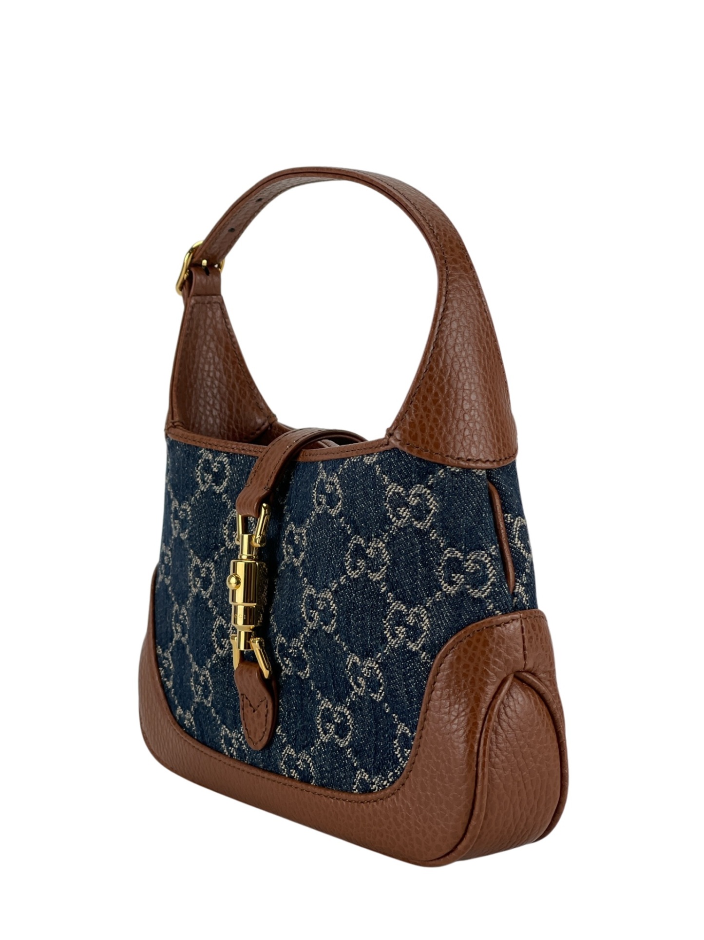 GUCCI - Denim Jackie 1961 leather Shoulder bag
