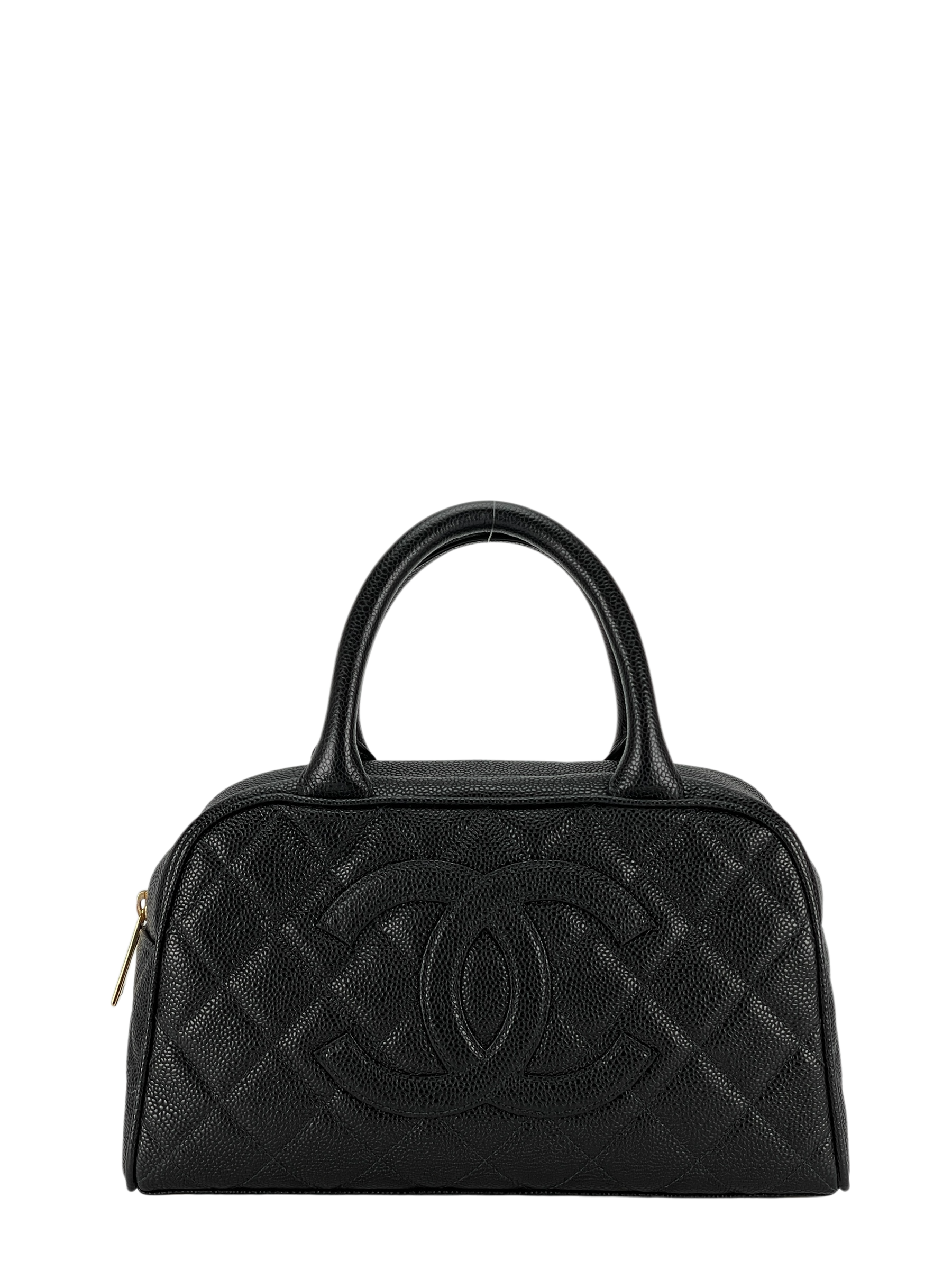 CHANEL - Black Caviar Bowling Hand Bag