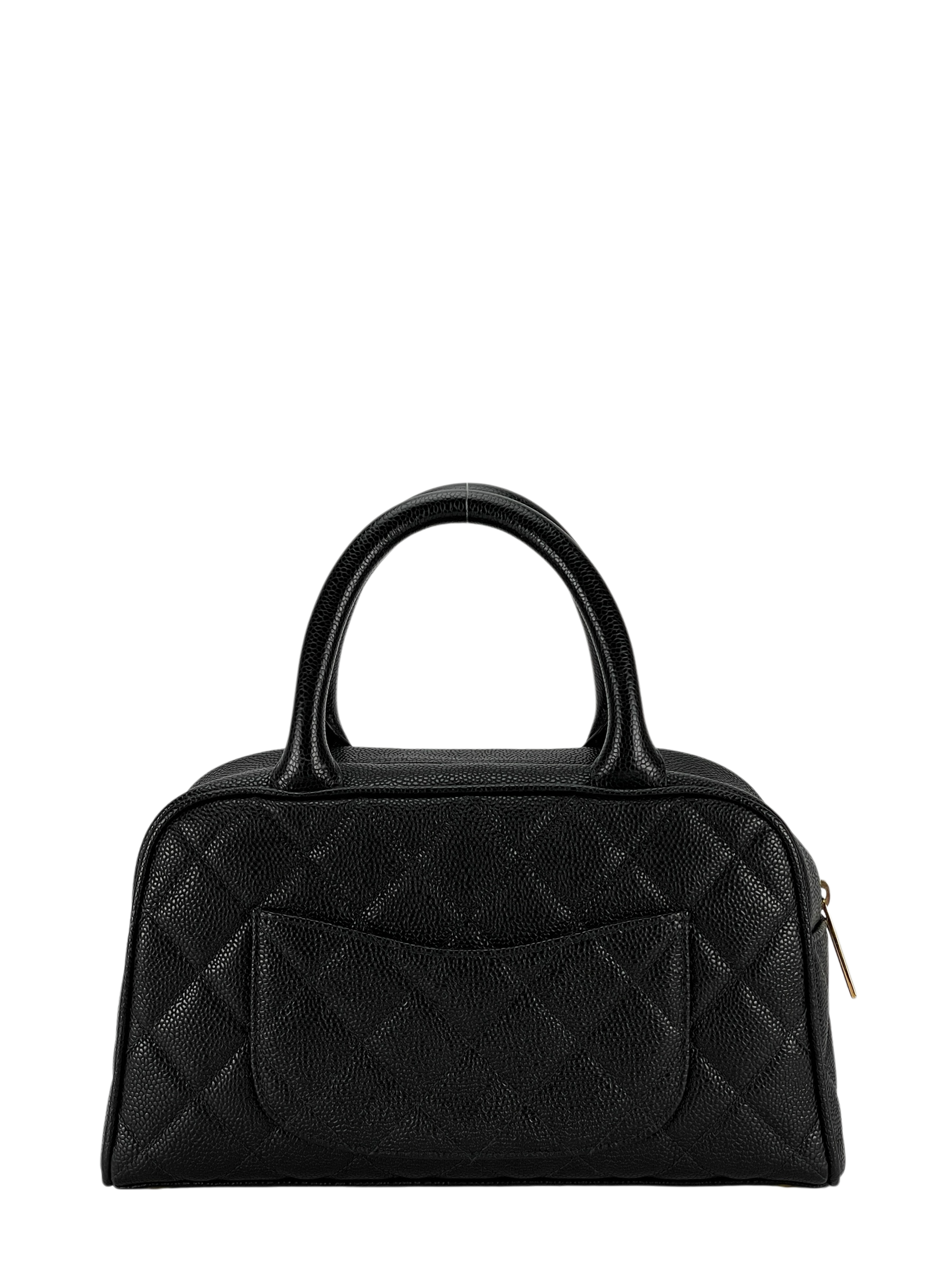 CHANEL - Black Caviar Bowling Hand Bag