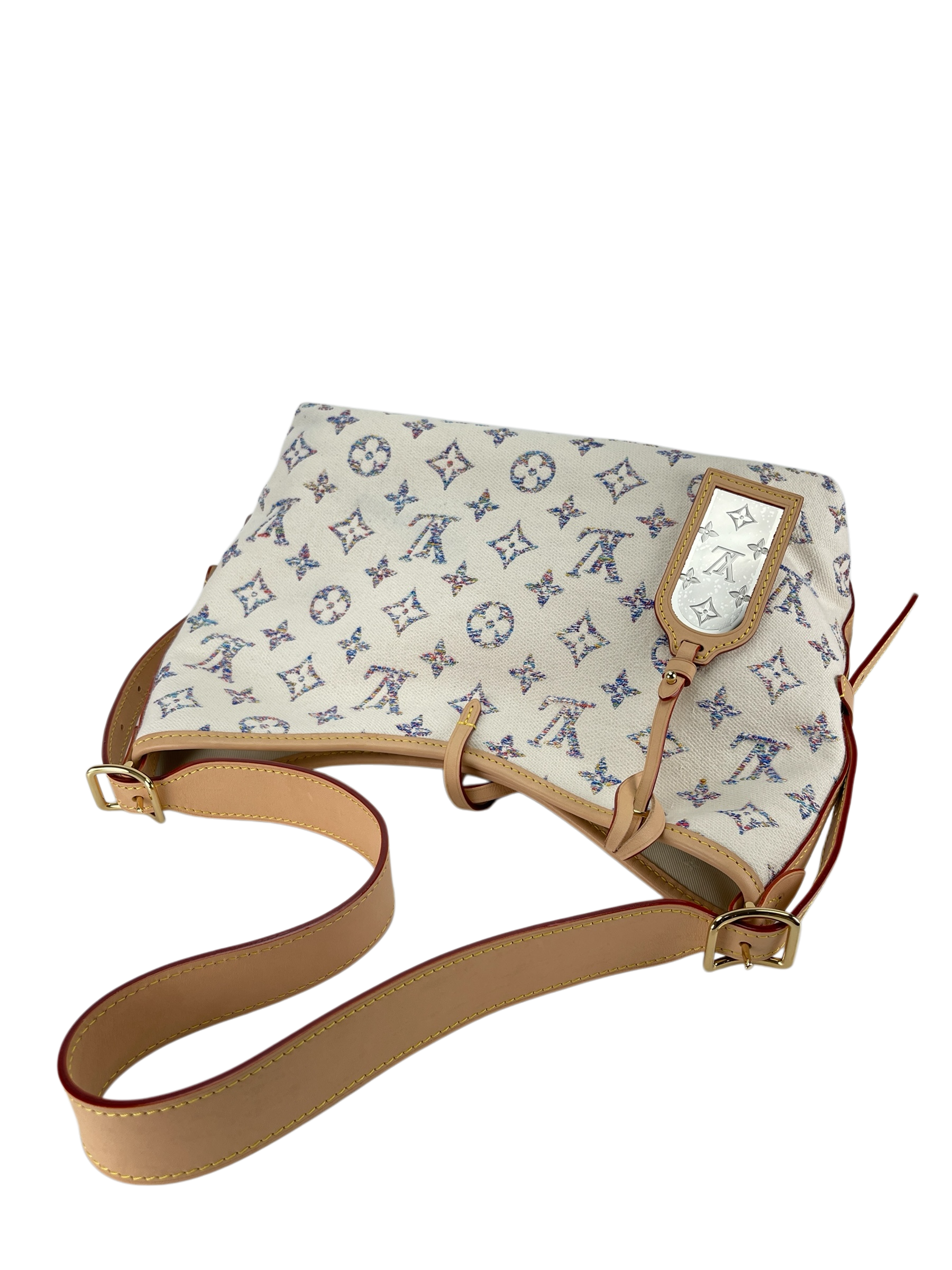 LOUIS VUITTON - Multicolor Beige Monogram jacquard Carryall PM