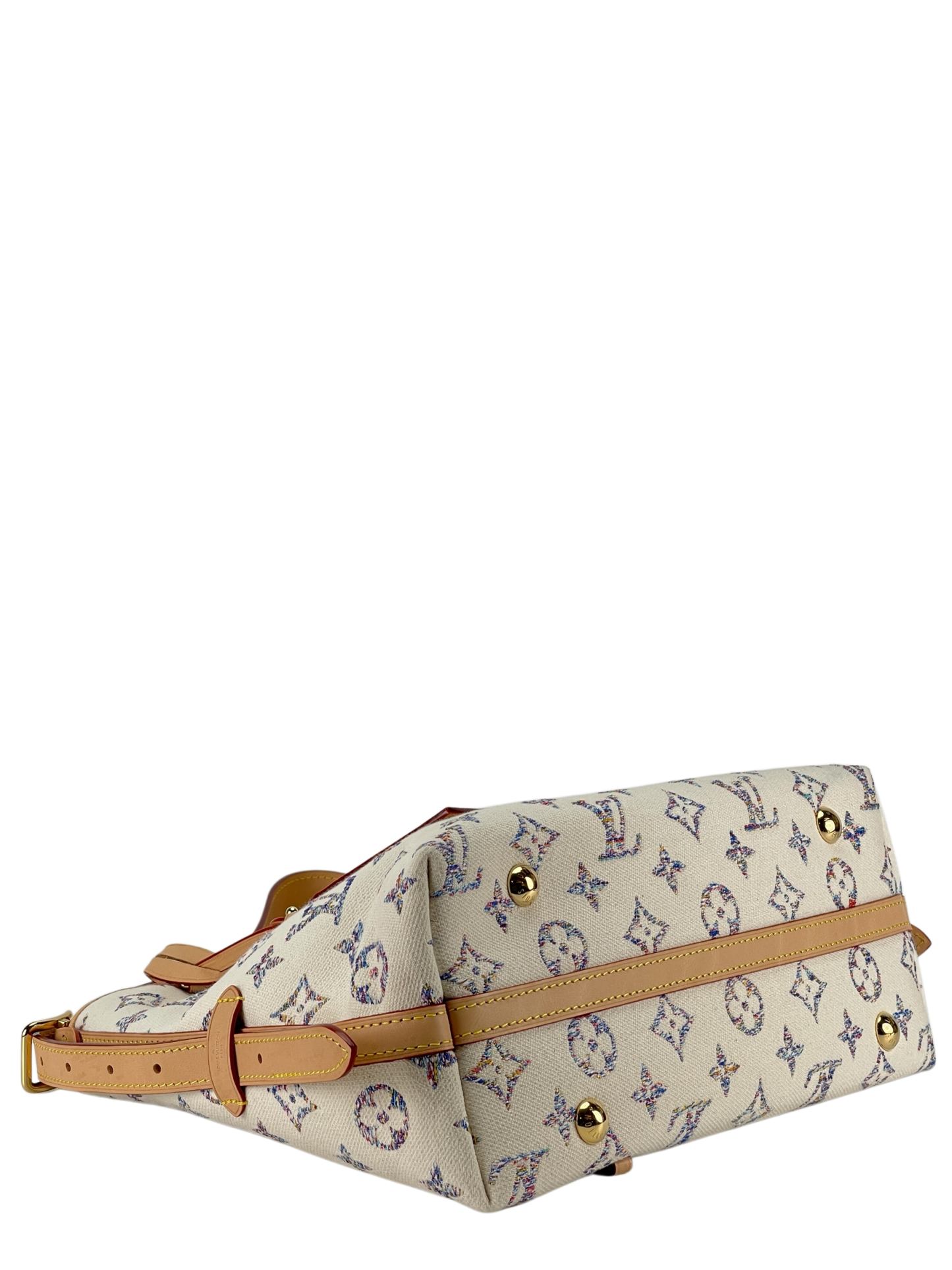 LOUIS VUITTON - Multicolor Beige Monogram jacquard Carryall PM