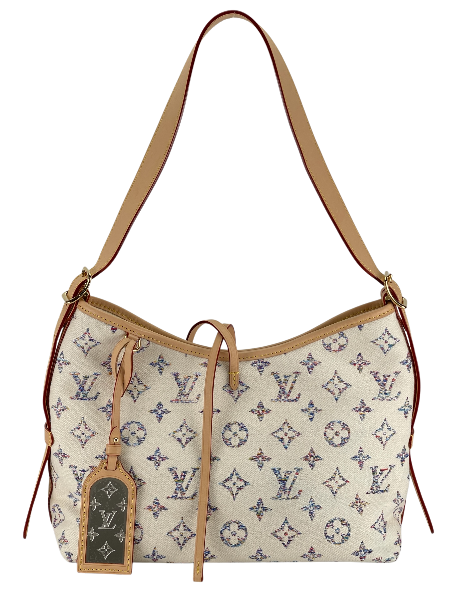 LOUIS VUITTON - Multicolor Beige Monogram jacquard Carryall PM 