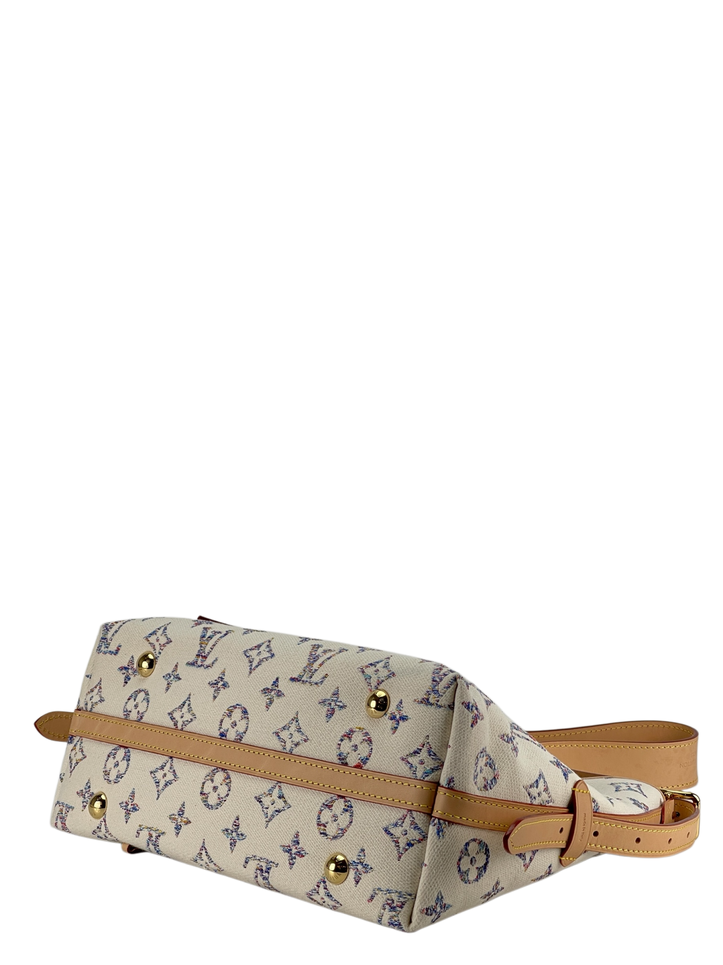 LOUIS VUITTON - Multicolor Beige Monogram jacquard Carryall PM