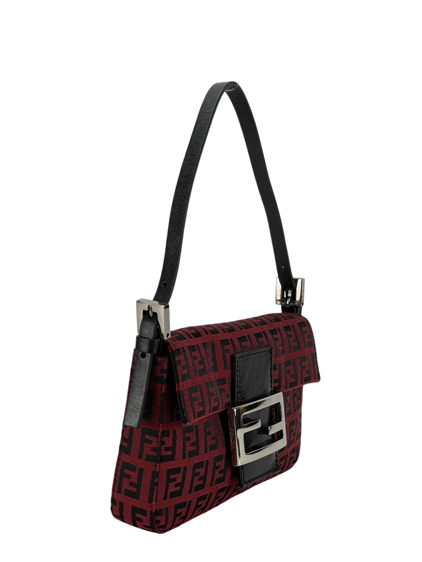 FENDI - Red Zucca Baguette HandBag