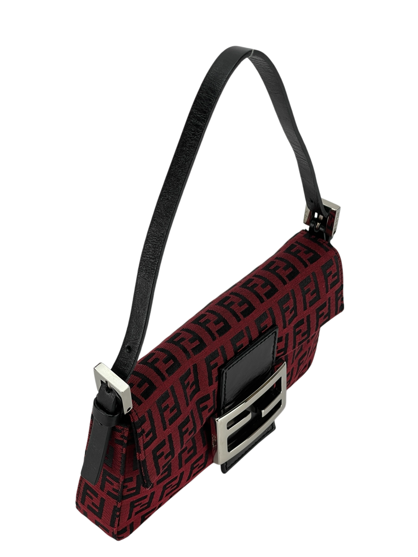 FENDI - Red Zucca Baguette HandBag