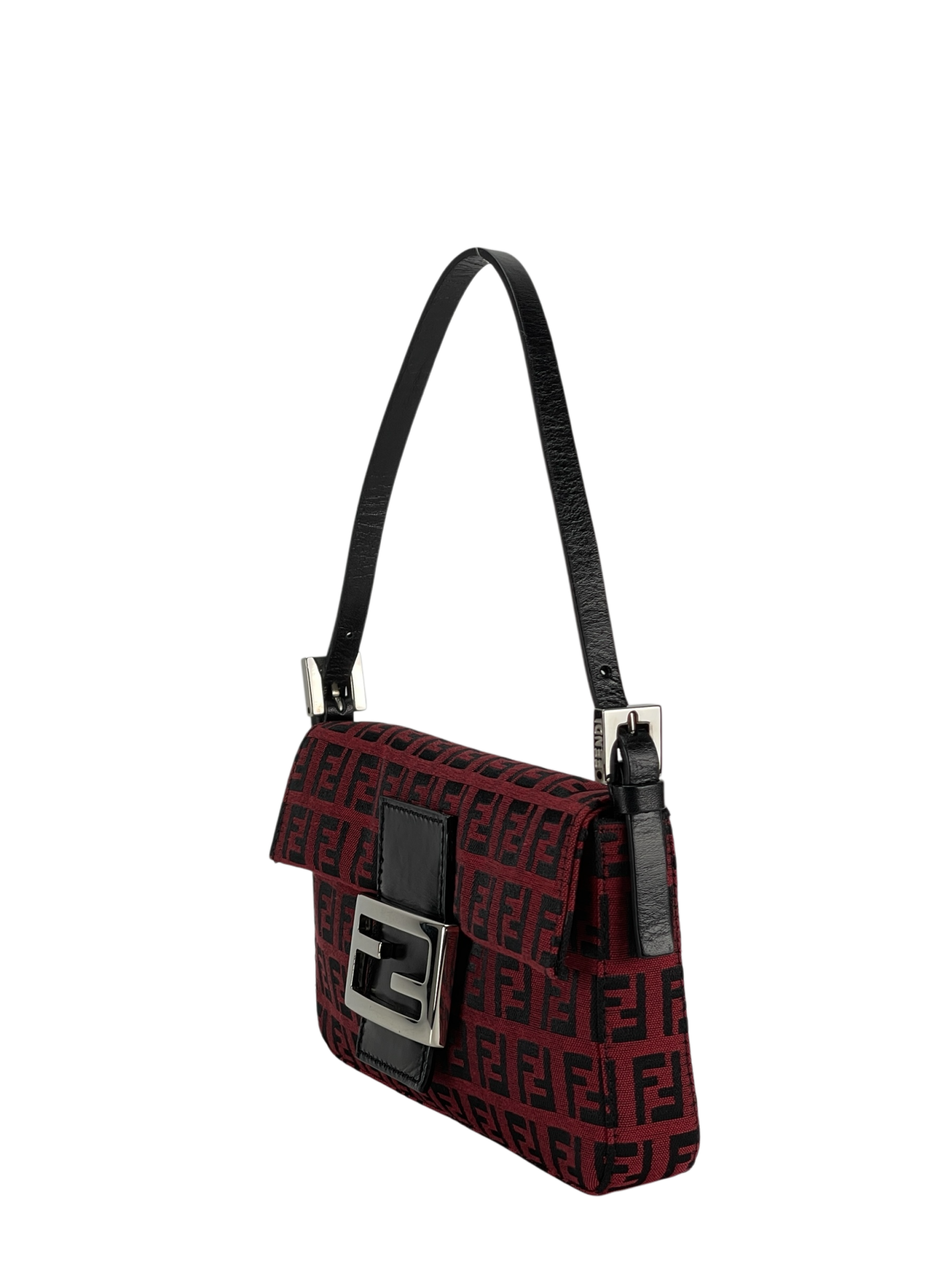 FENDI - Red Zucca Baguette HandBag