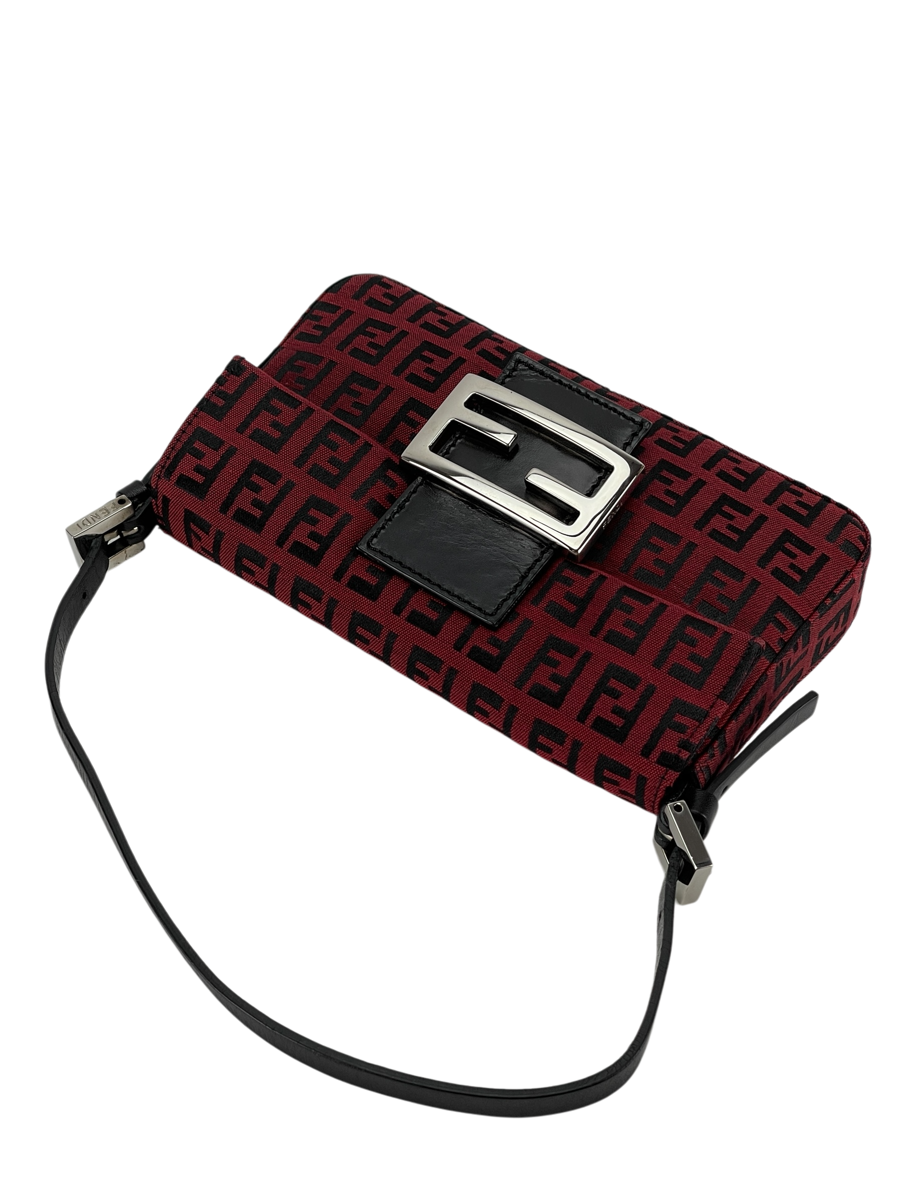 FENDI - Red Zucca Baguette HandBag