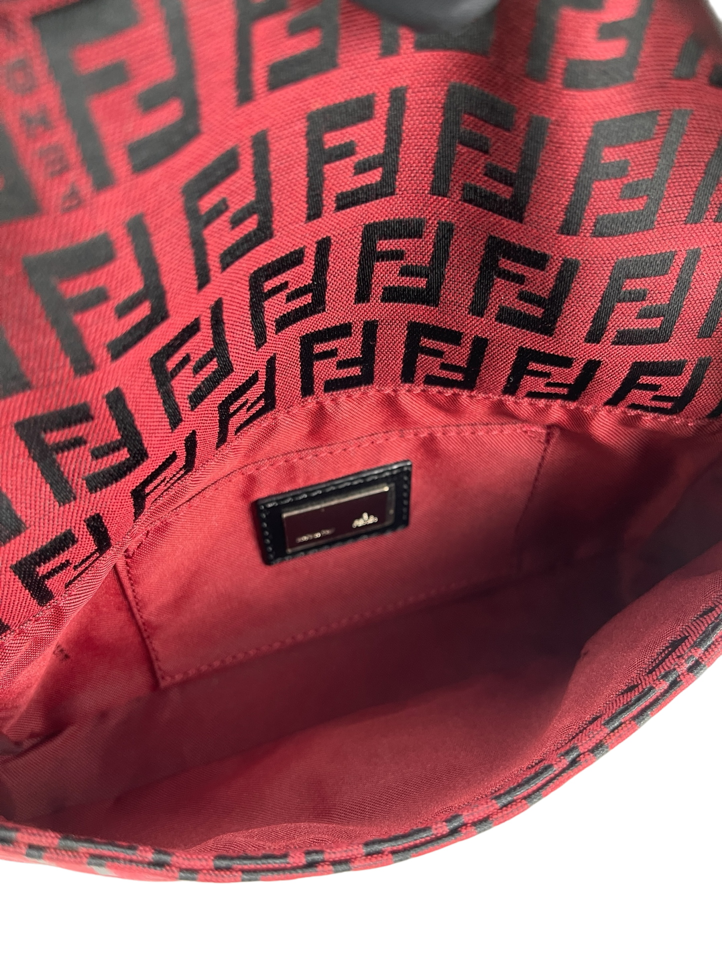 FENDI - Red Zucca Baguette HandBag