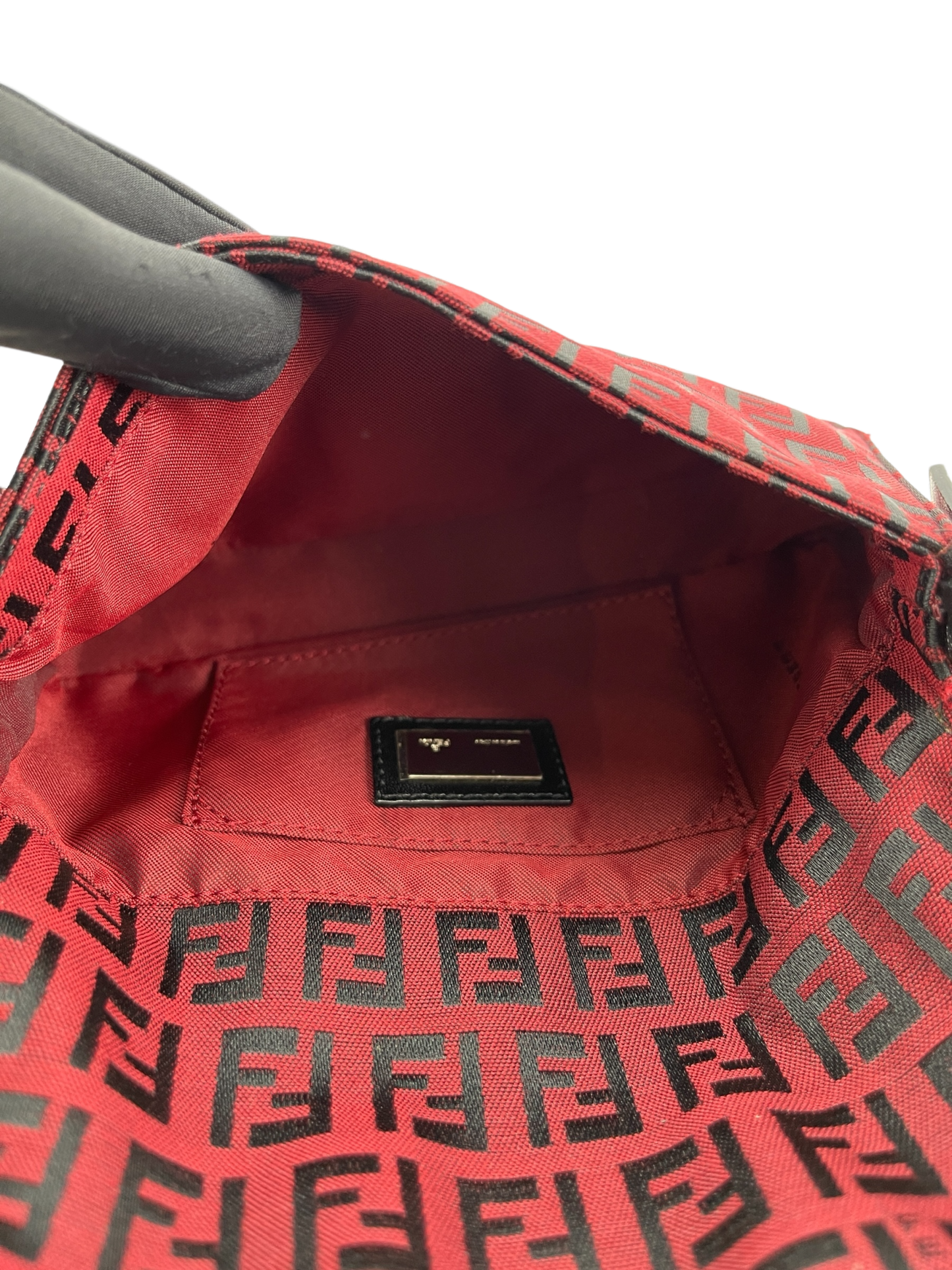 FENDI - Red Zucca Baguette HandBag