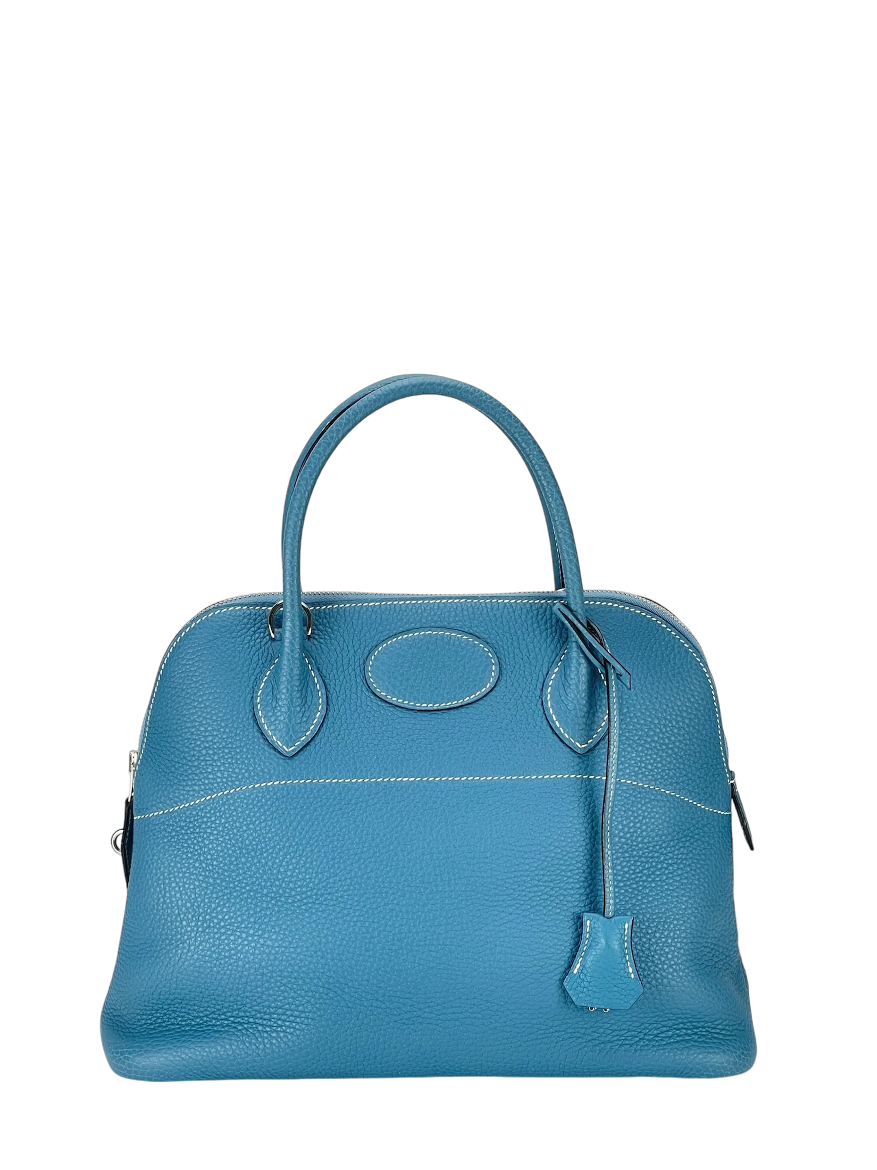 HERMES - Bolide 31 Blue Jeans Togo Palladium Hardware