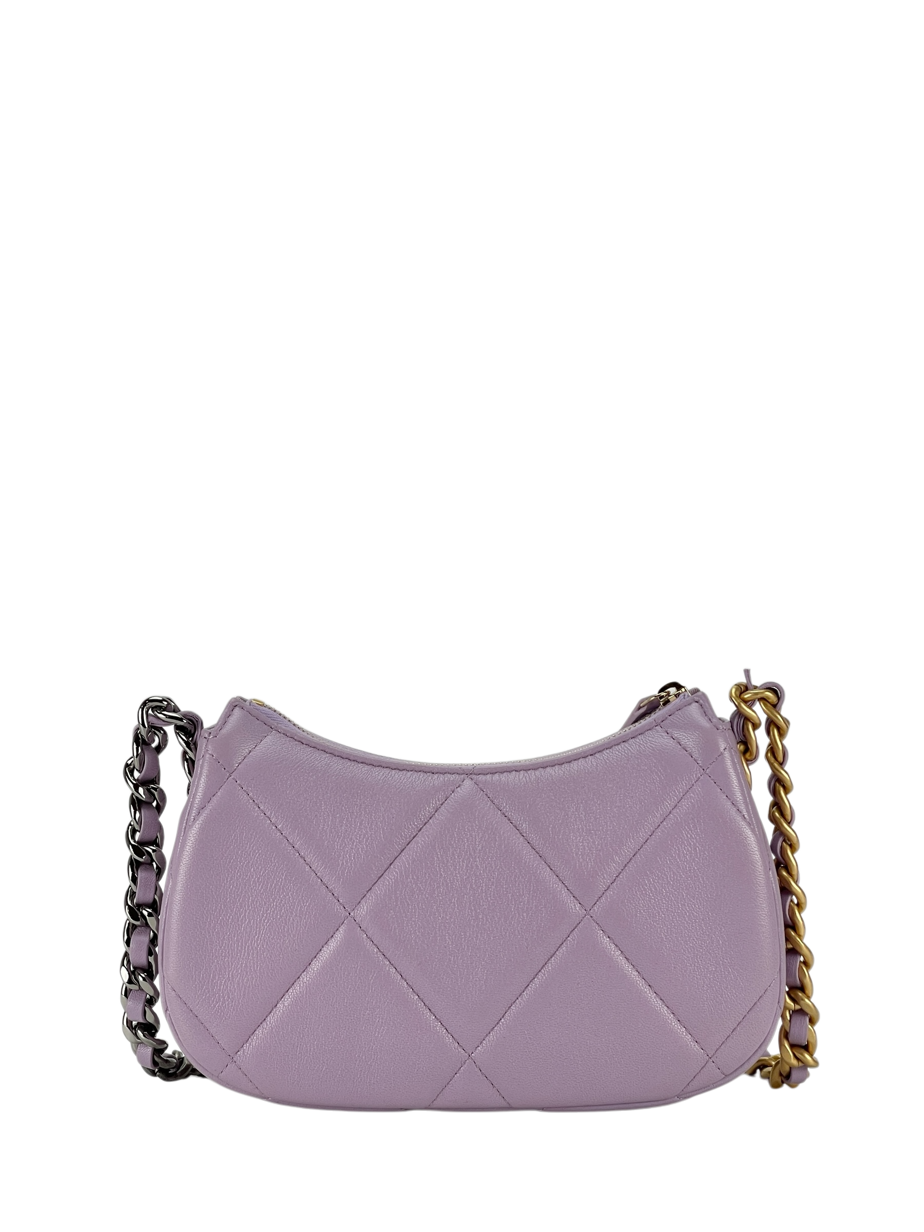 CHANEL - Purple Small 19 Hobo Chain Shoulder Bag