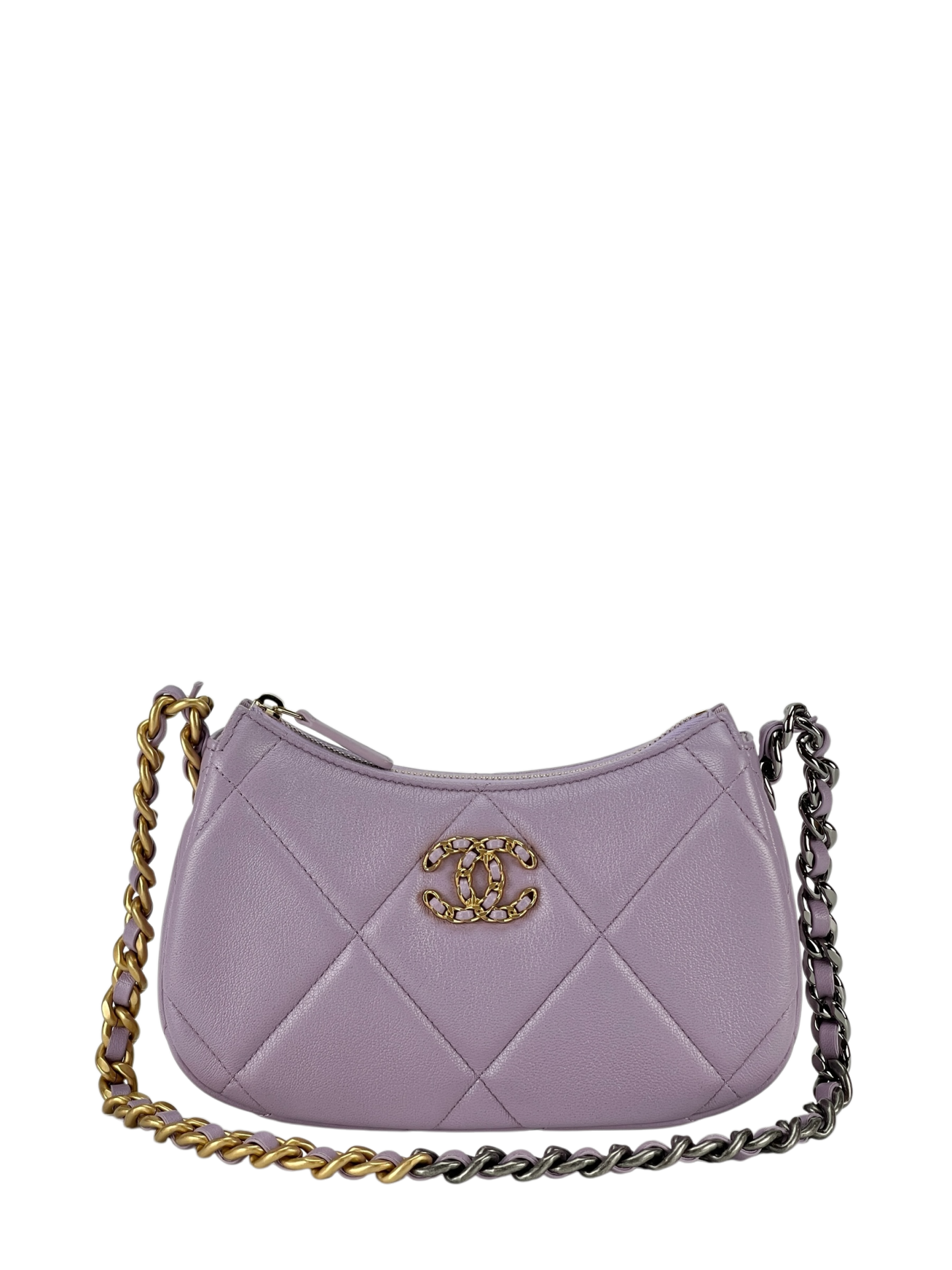 CHANEL - Purple Small 19 Hobo Chain Shoulder Bag