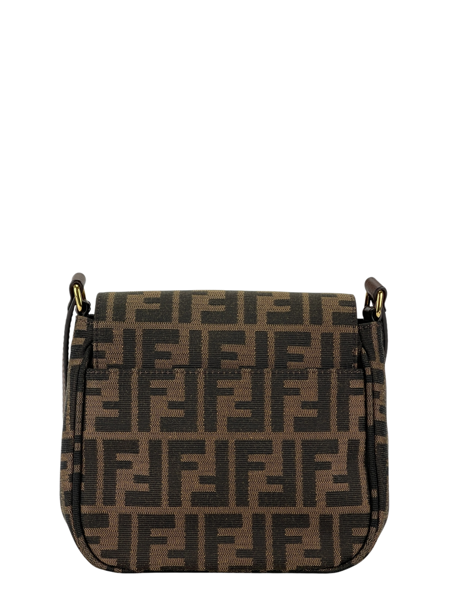 FENDI - Brown Zucca Canvas Crossbody Bag