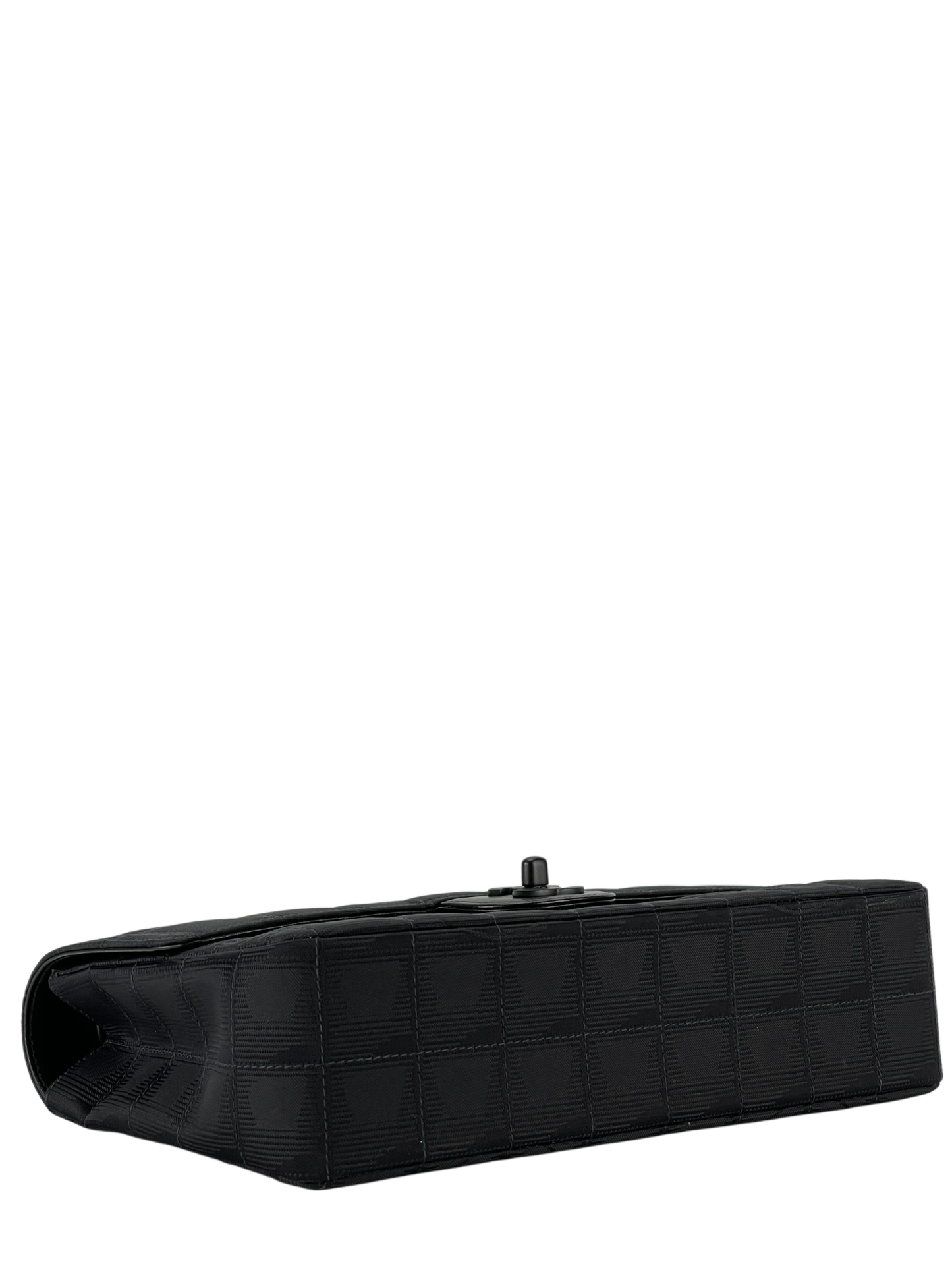 CHANEL - Black Nylon Travel Line Medium Classic Flap Bag