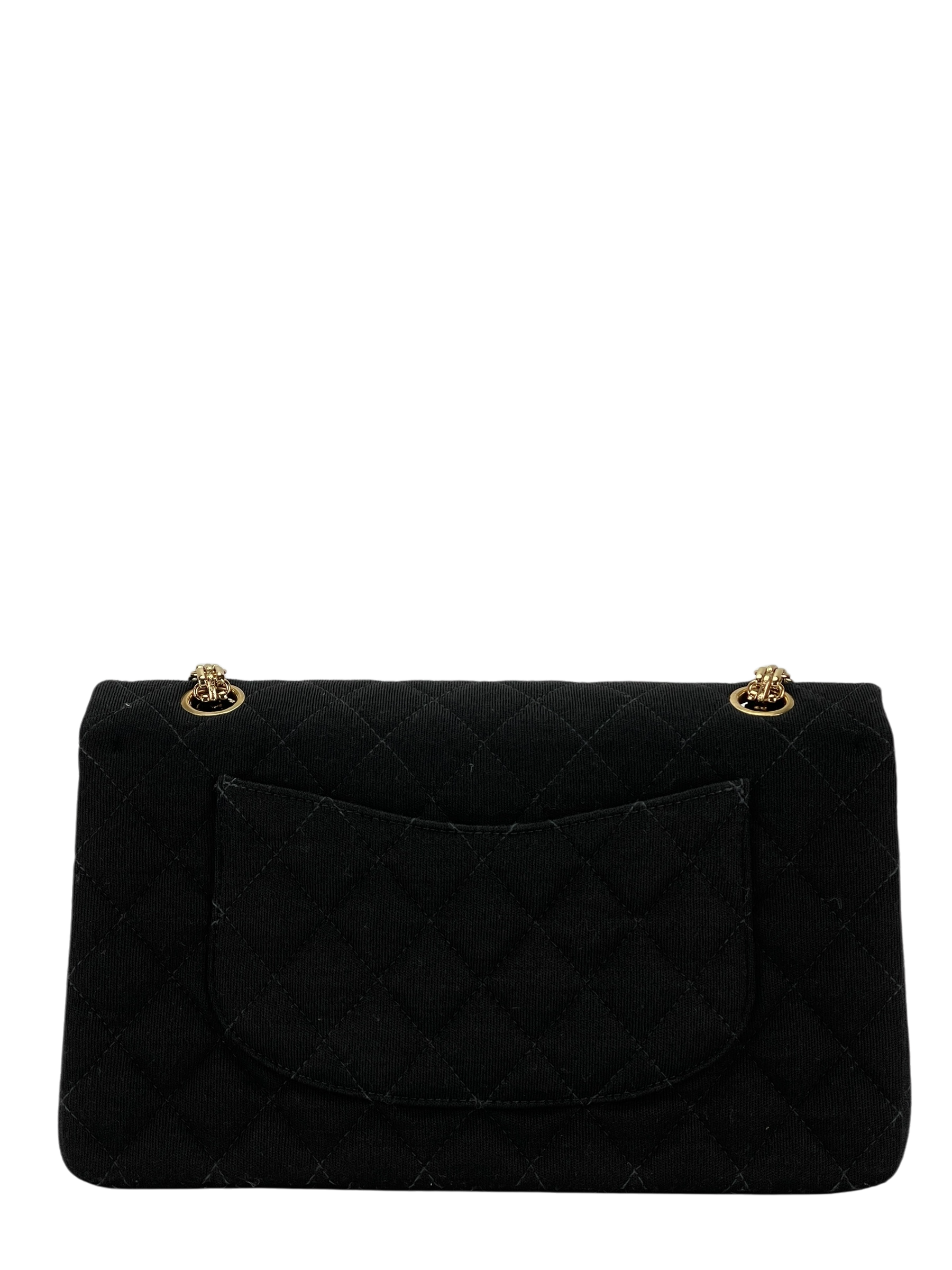 CHANEL - Black Velvet Matelasse Quilted Chain Shoulder Bag 