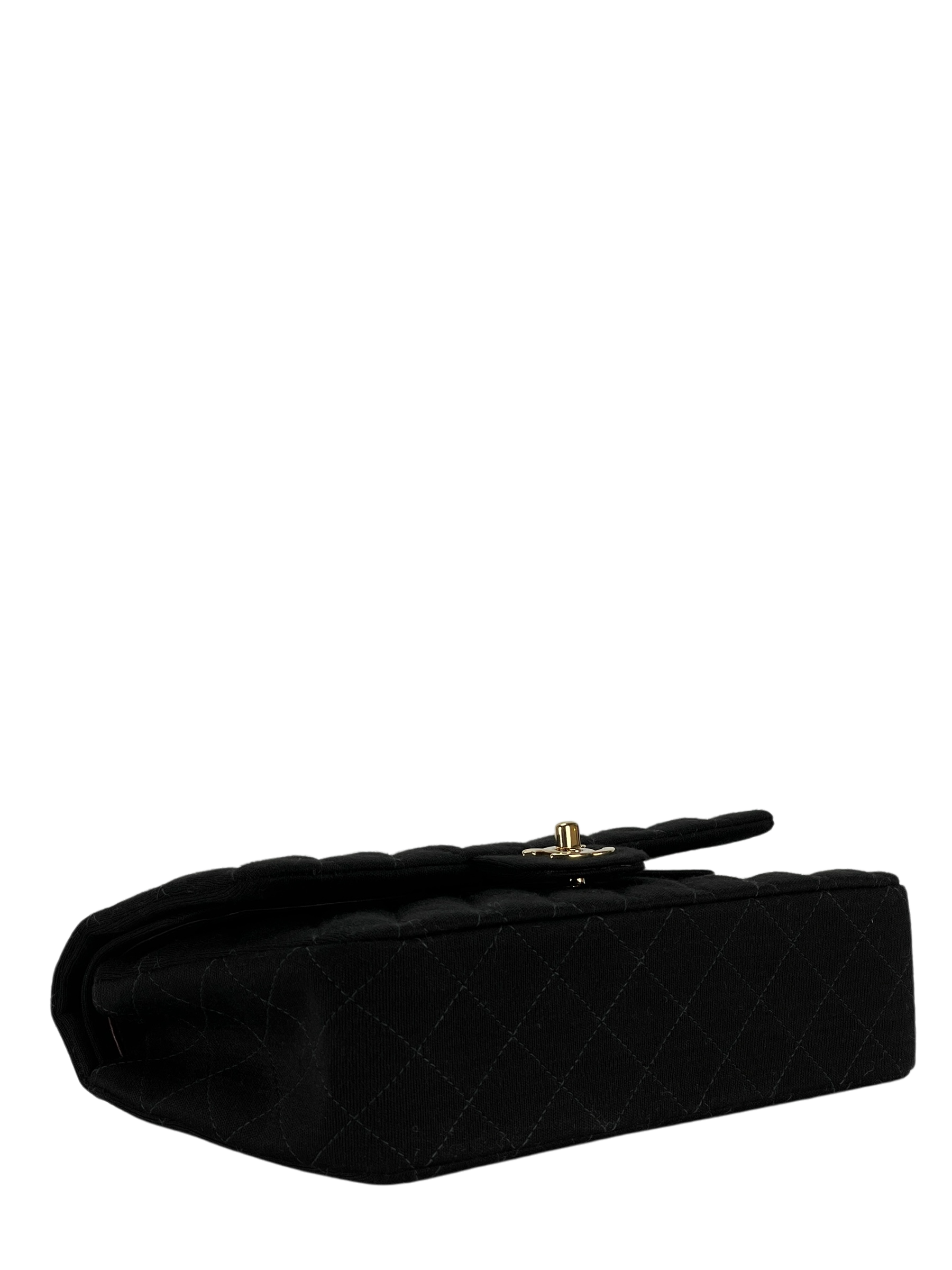 CHANEL - Black Velvet Matelasse Quilted Chain Shoulder Bag