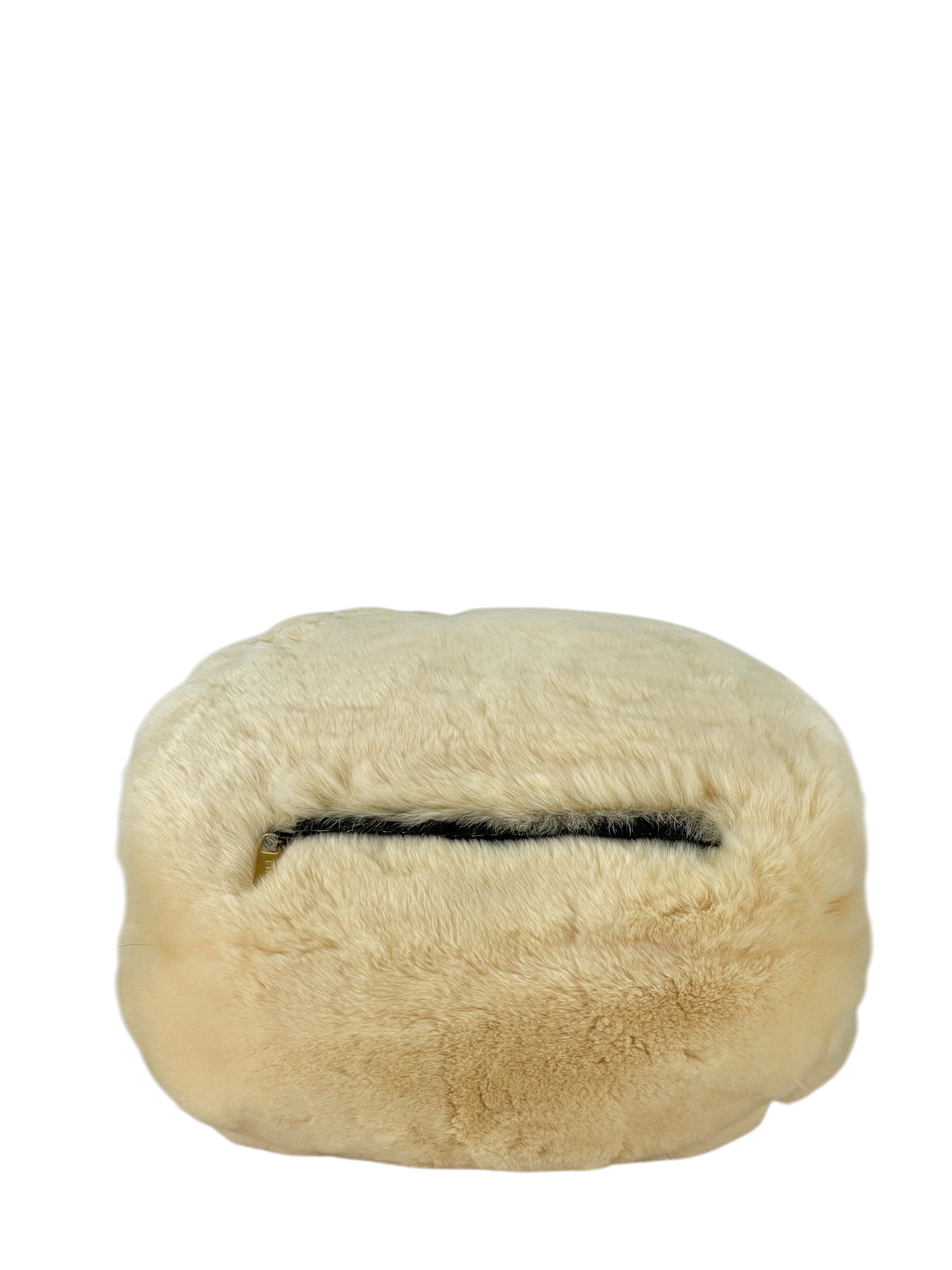 CHANEL - CC Logo Muff Fur Satchel Arm Chain Shoulder Bag