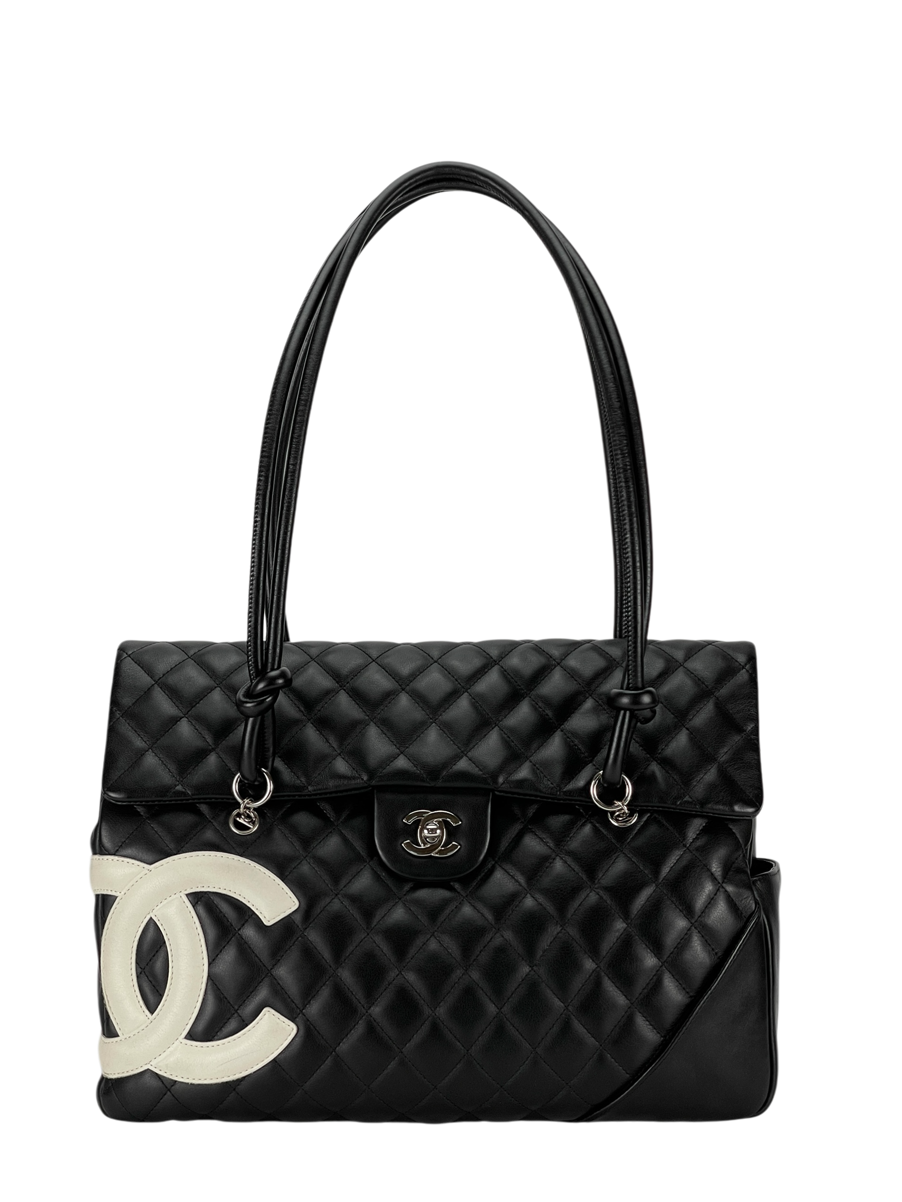 CHANEL - Black Rare Cambon Turnlock Tote Bag