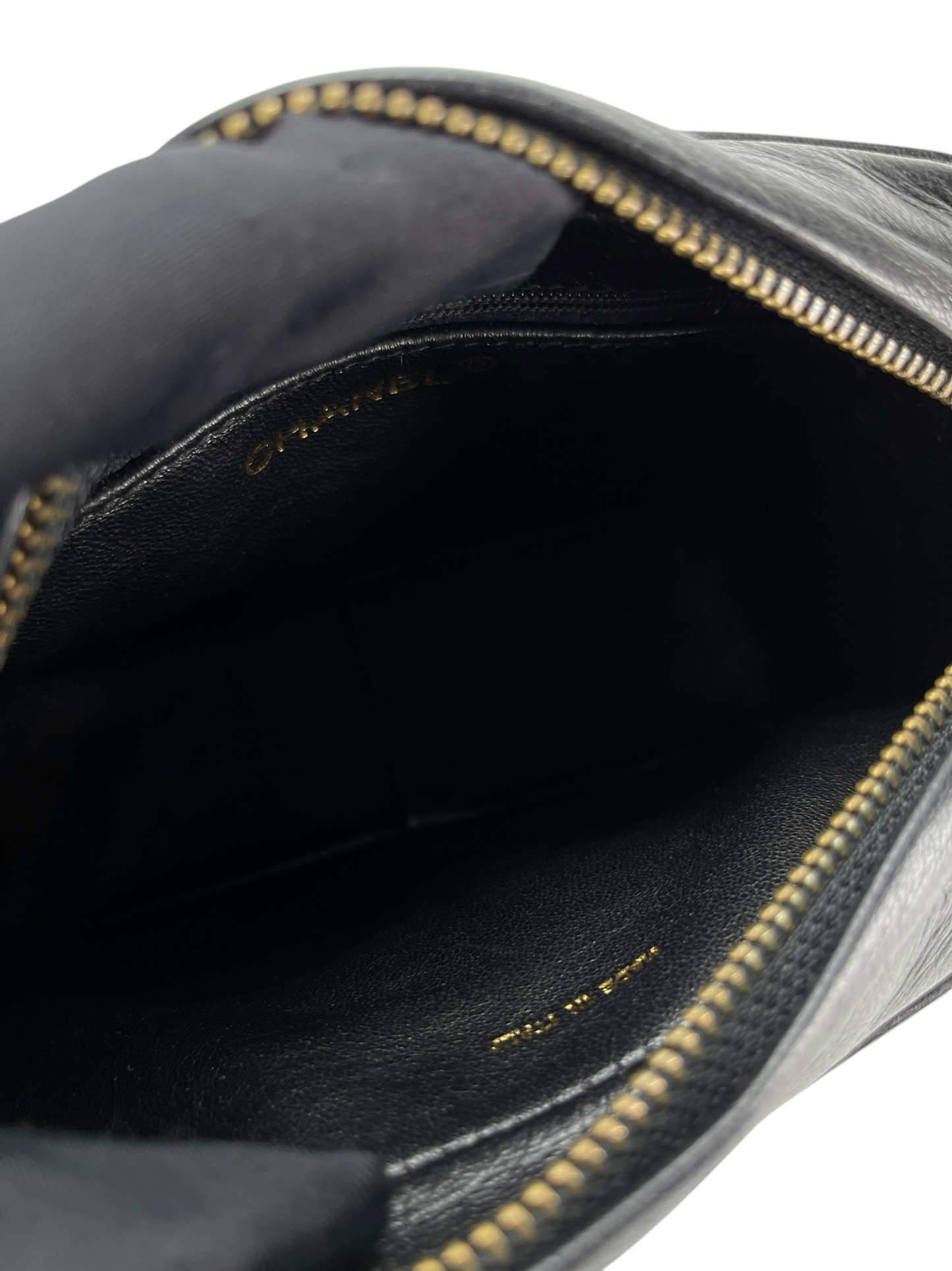 CHANEL - Black Lambskin Tassel Mini Chain Shoulder Camera Bag