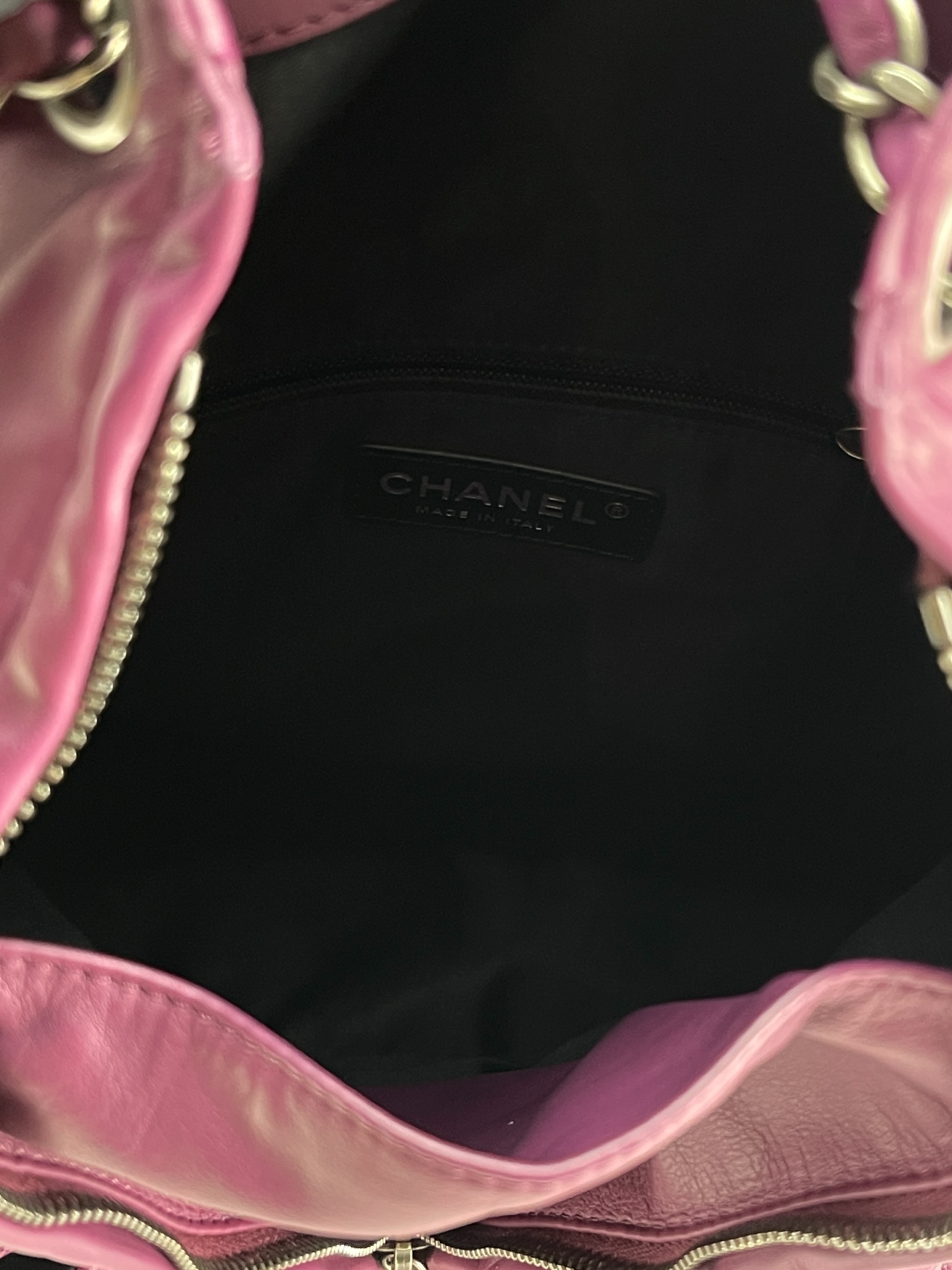 CHANEL - Matelasse Lambskin Chain Backpack Purple Gunmetallic Hardware